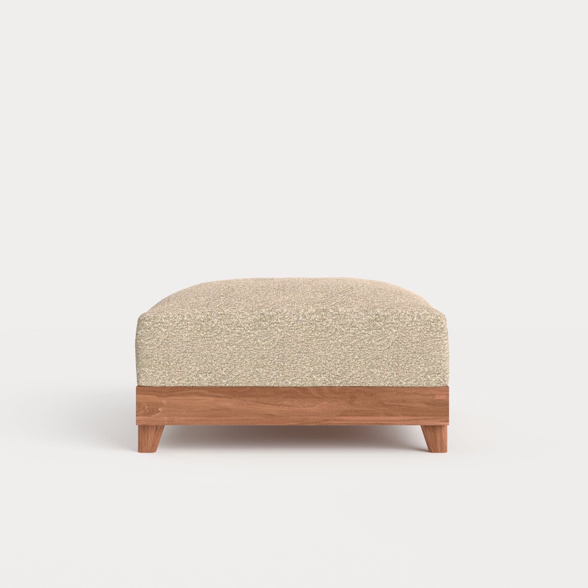 Modular Teak Outdoor Ottoman | Alfresco Boucle in Cashew