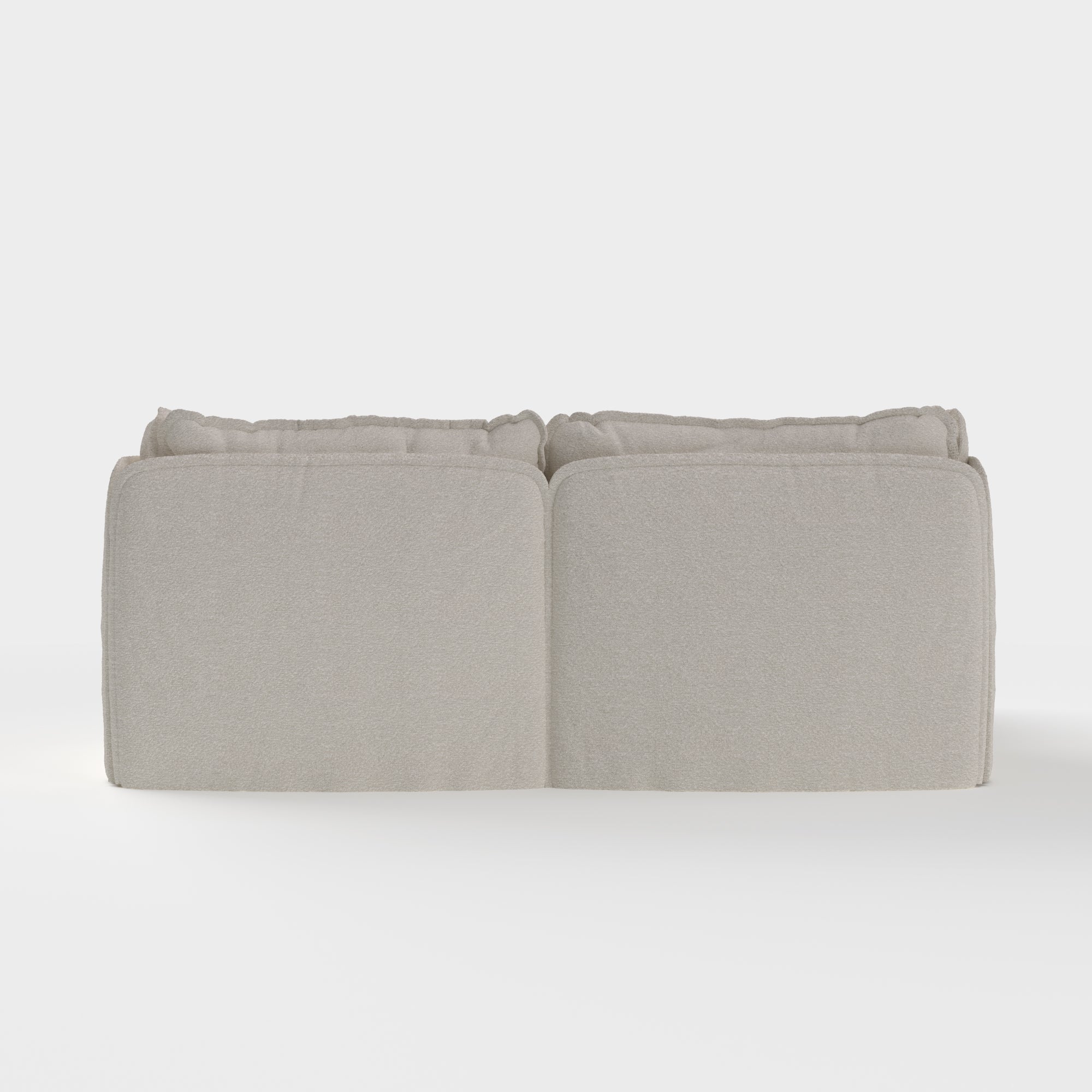 Slipcover Only - Modular Outdoor Washable 2-Seater Sectional | Alfresco Boucle in Creme