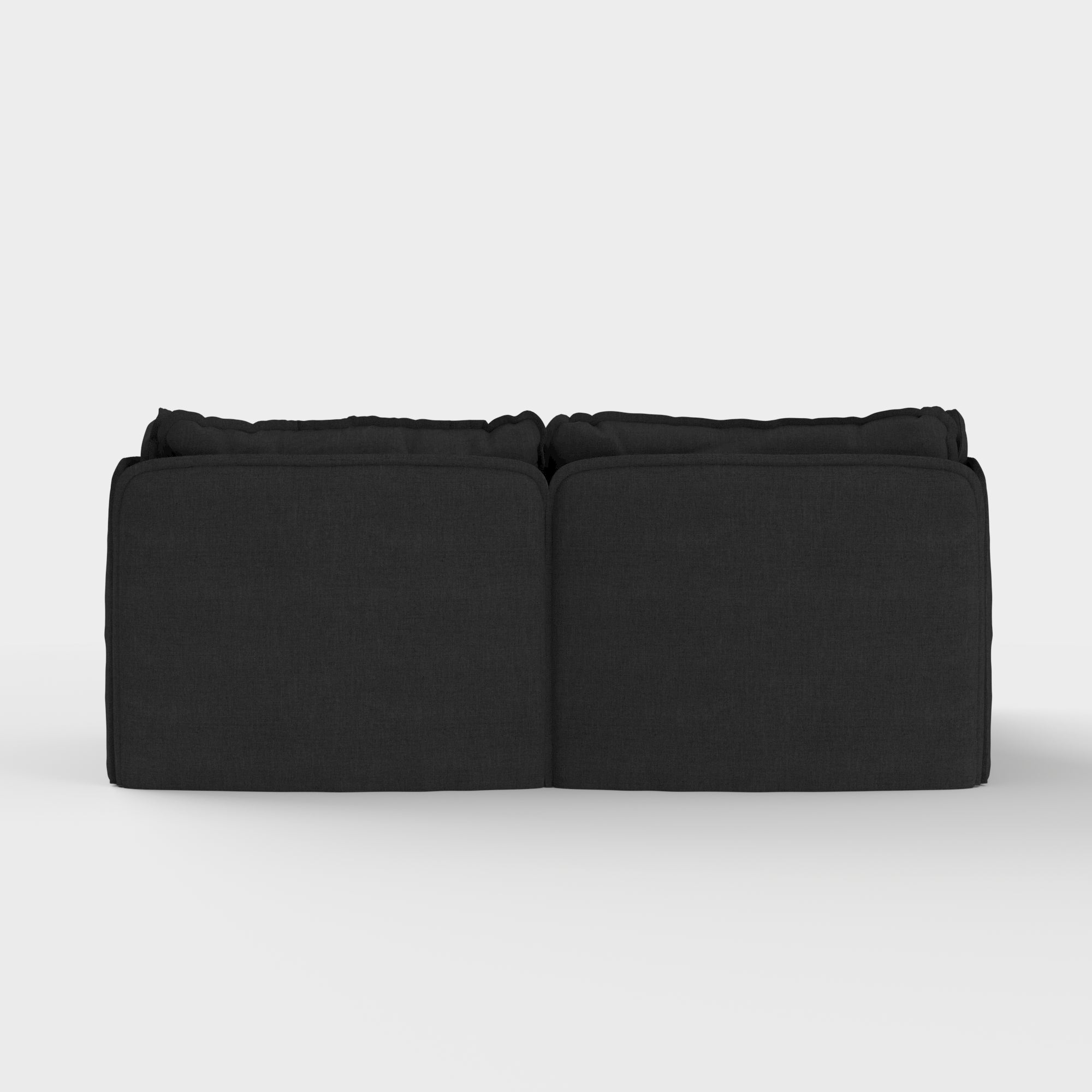 Slipcover Only - Modular Outdoor Washable 2-Seater Sectional | Classic Canvas in Charcoal