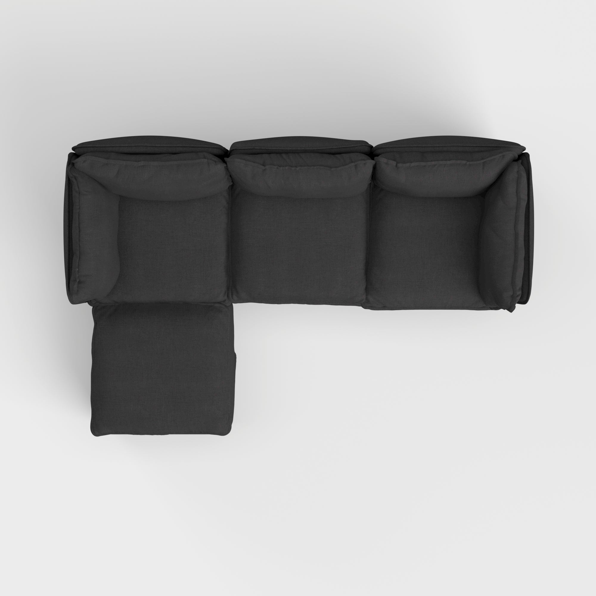 Slipcover Only - Modular Outdoor Washable 3-Seater Sectional | Classic Canvas in Charcoal