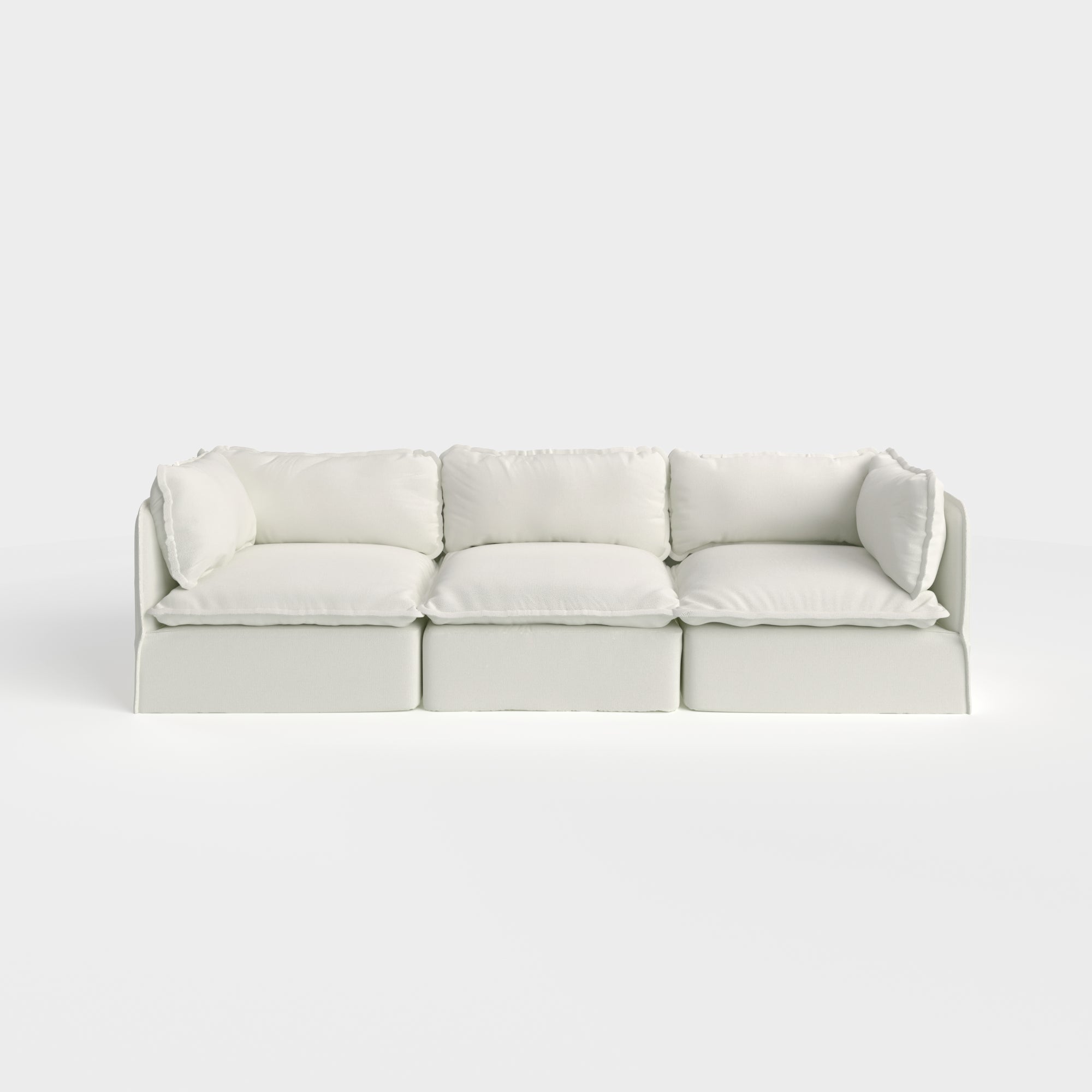 Slipcover Only - Modular Outdoor Washable 3-Seater | Classic Canvas in Cloud