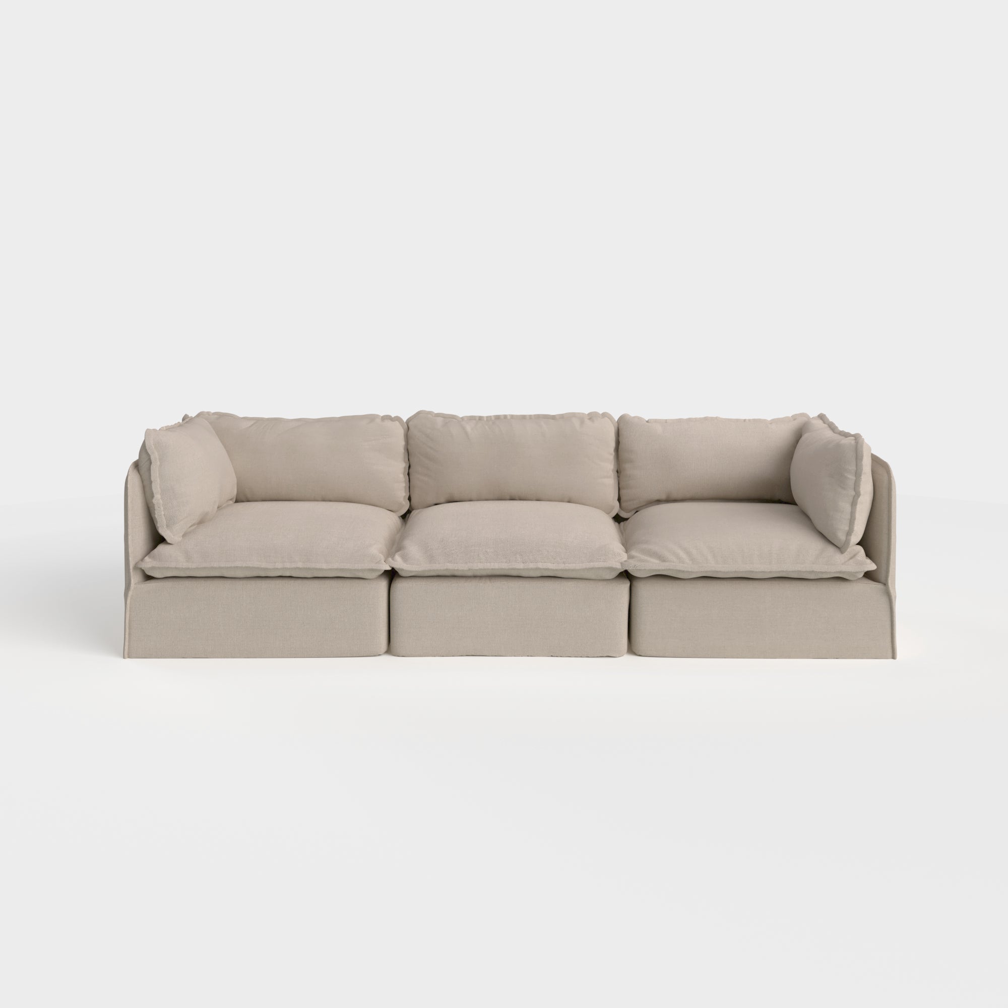 Slipcover Only - Modular Outdoor Washable 3-Seater | Classic Canvas in Sand
