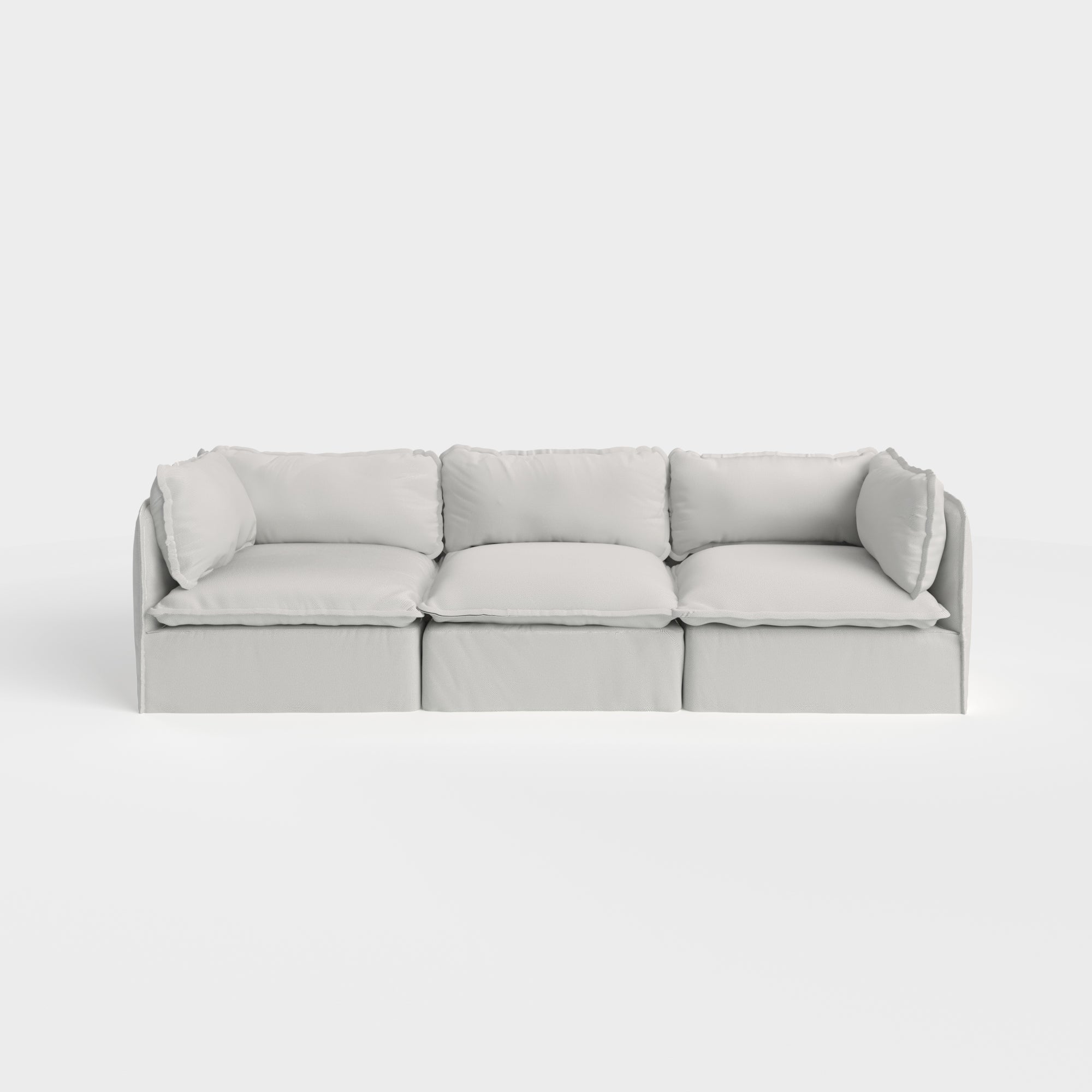 Slipcover Only - Modular Outdoor Washable 3-Seater | Nano Slubweave in Mist