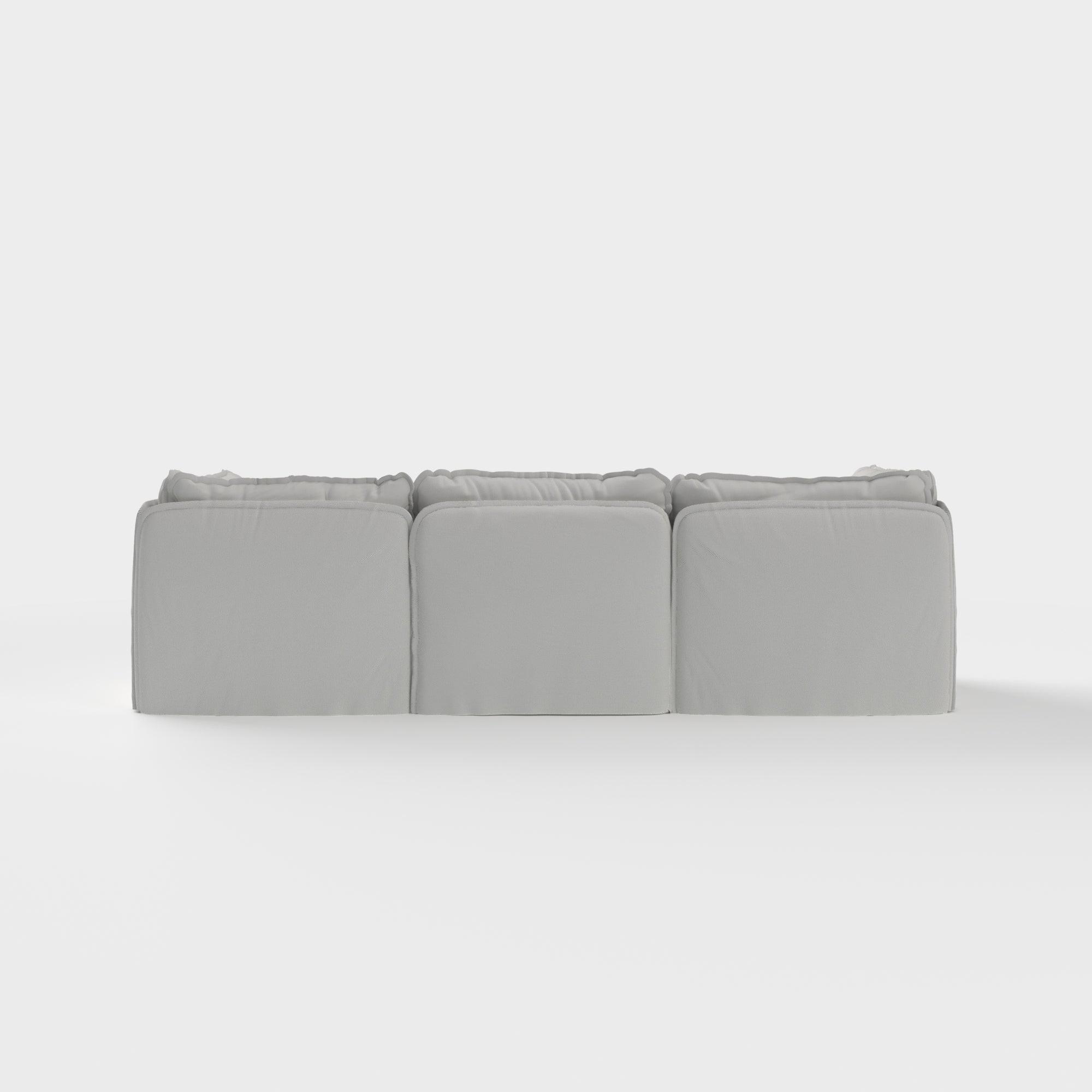 Slipcover Only - Modular Outdoor Washable 3-Seater | Nano Slubweave in Mist