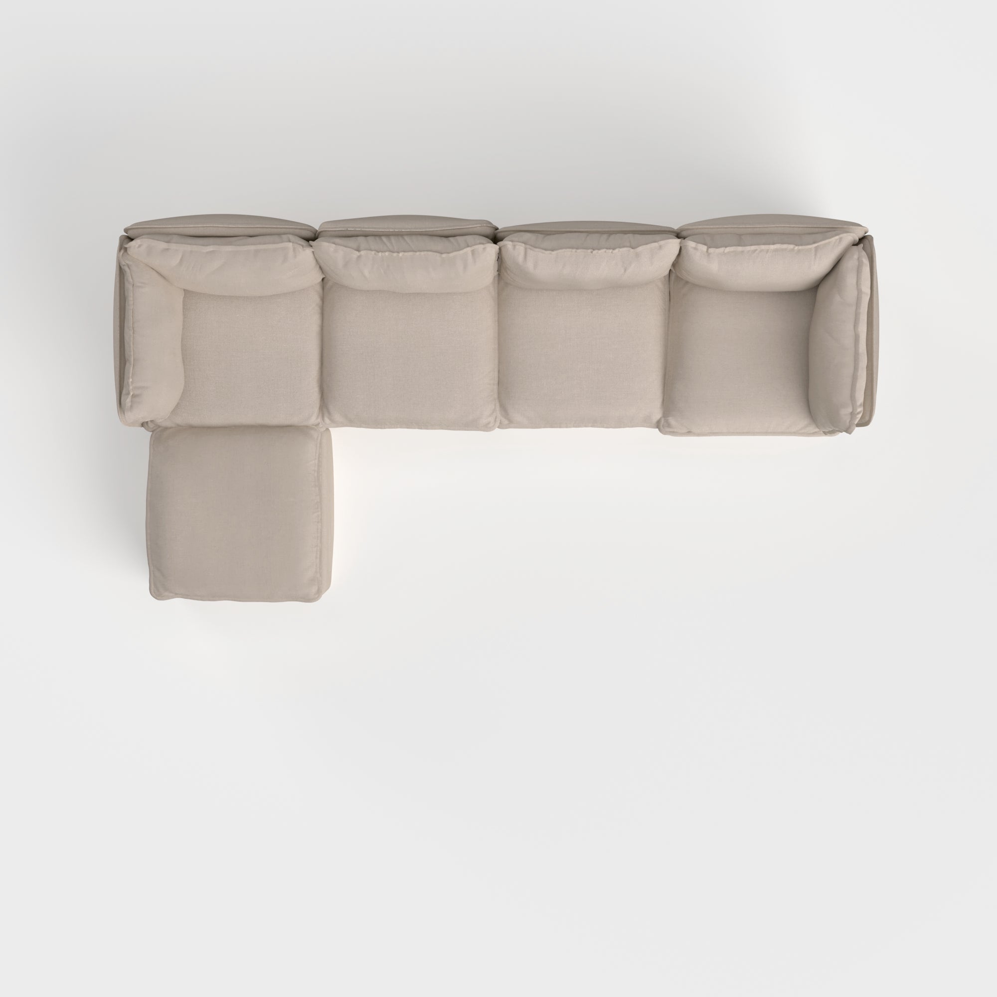 Slipcover Only - Modular Outdoor Washable 4-Seater Sectional | Classic Canvas in Sand