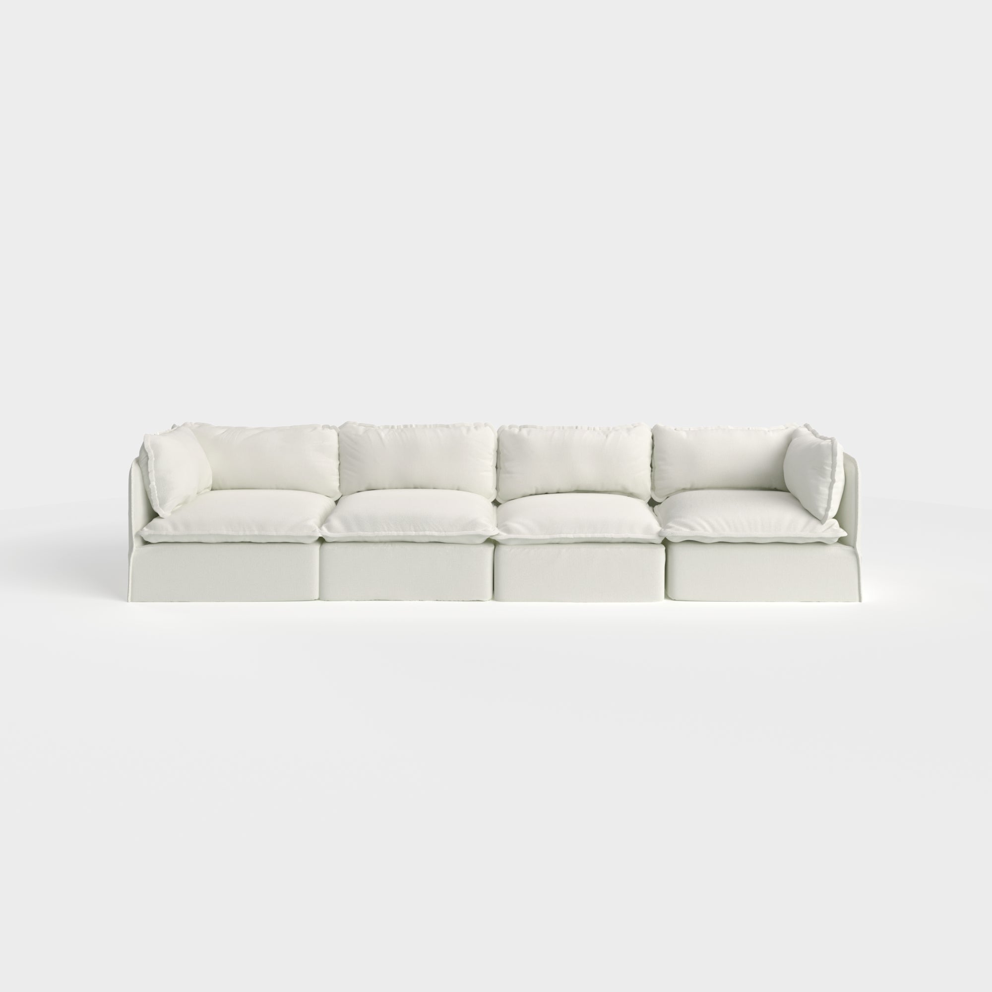 Slipcover Only - Modular Outdoor Washable 4-Seater | Classic Canvas in Cloud