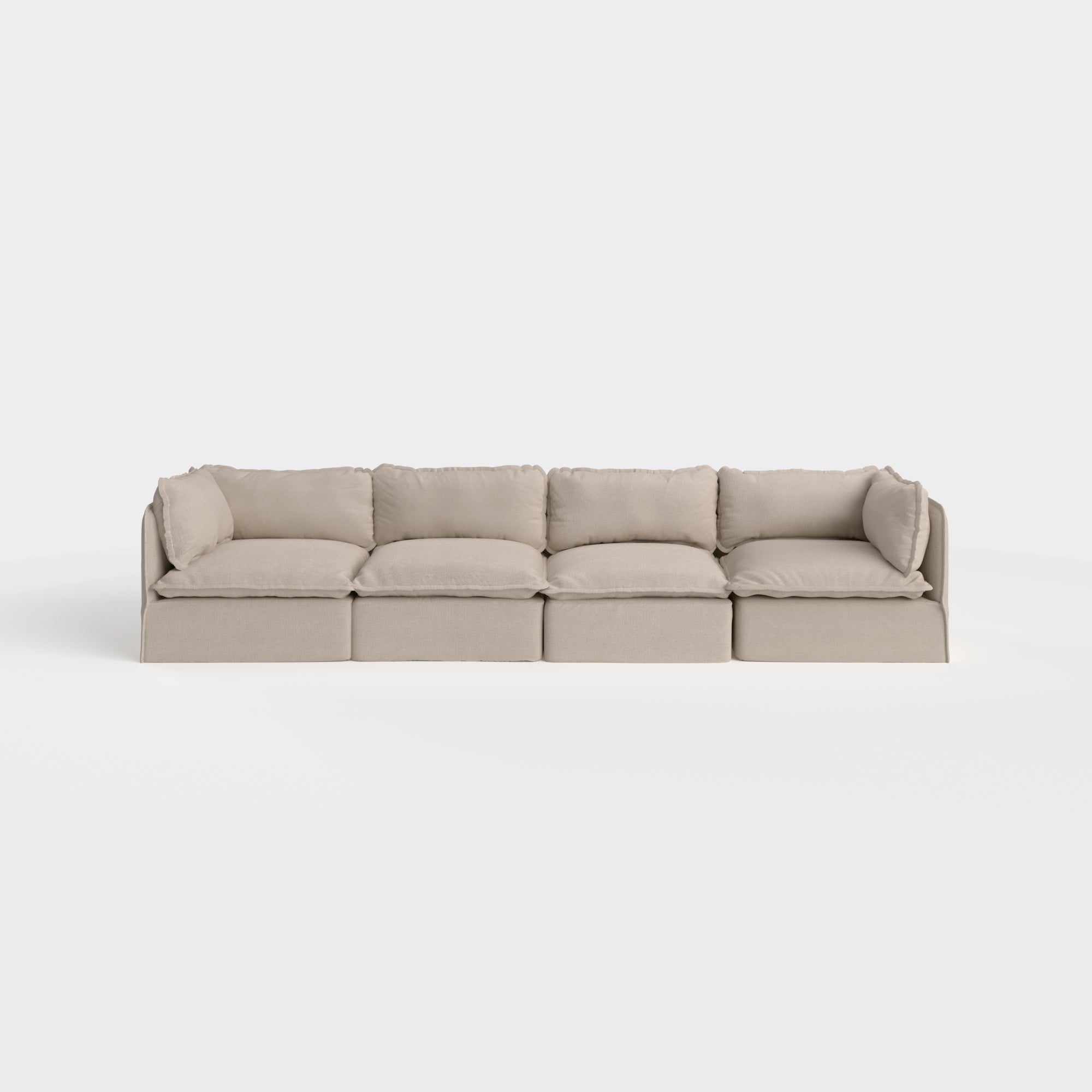 Slipcover Only - Modular Outdoor Washable 4-Seater | Classic Canvas in Sand