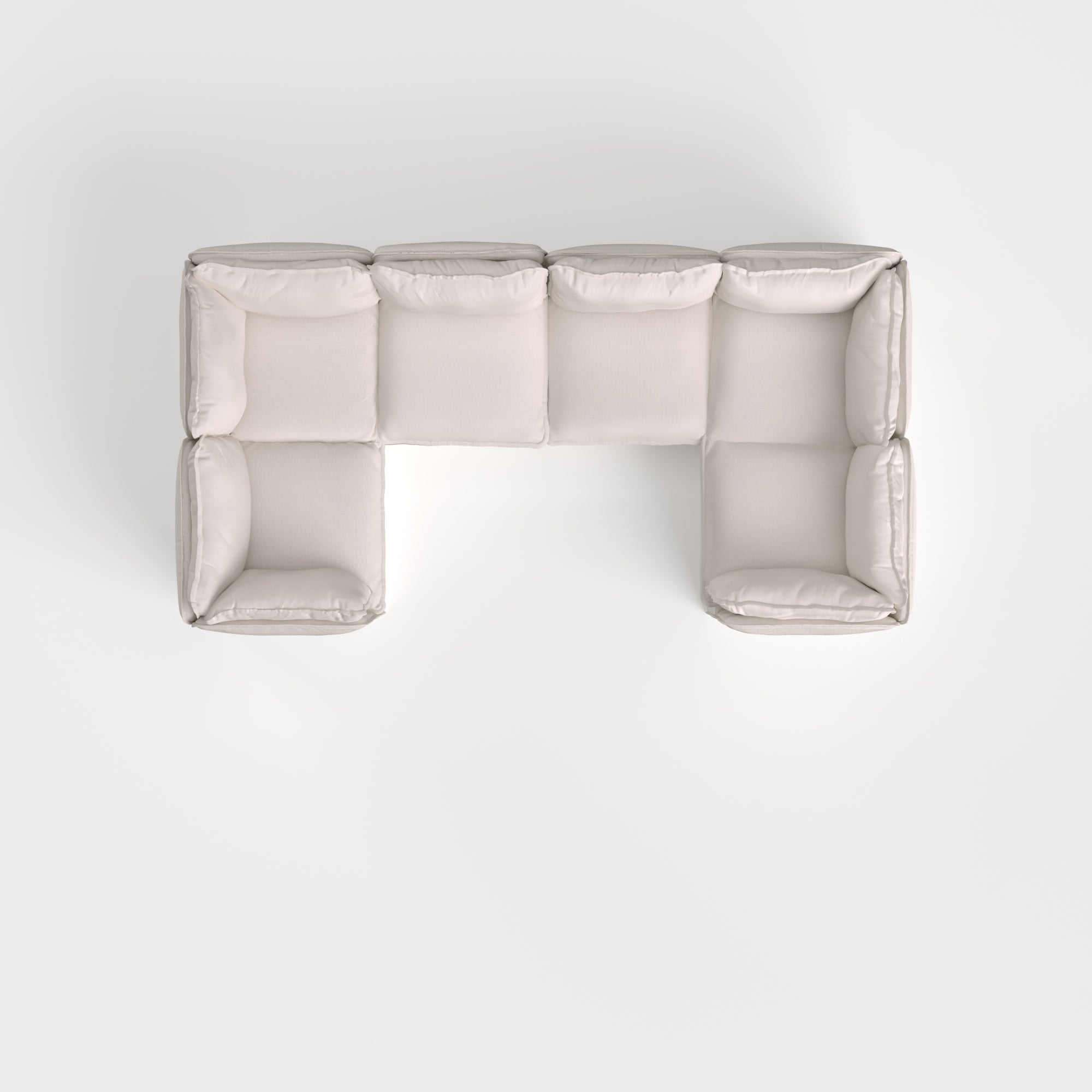 Slipcover Only - Modular Outdoor Washable 6-Seater U-Sectional | Nano Slubweave in Chai