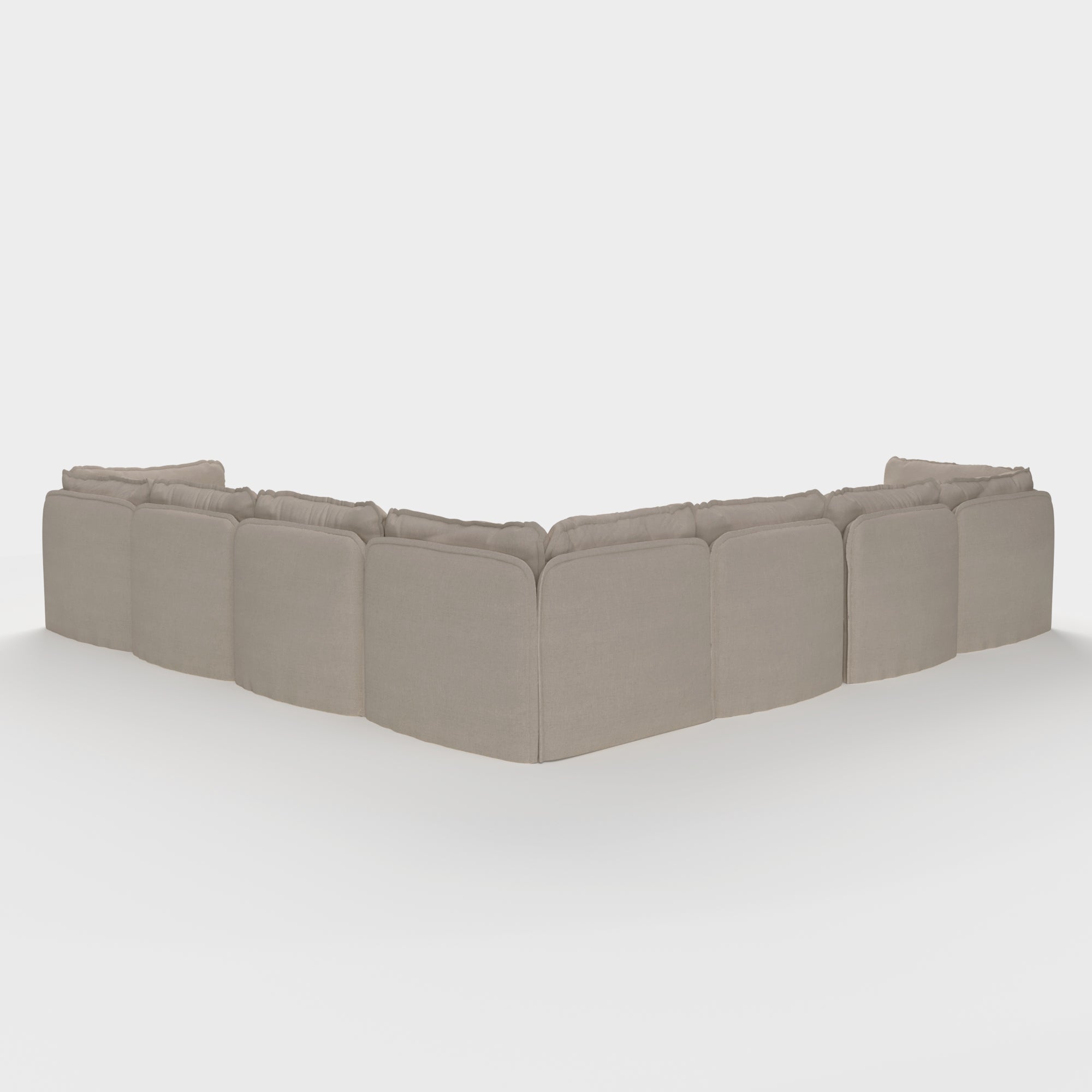 Slipcover Only - Modular Outdoor Washable 7-Seater Corner Sectional | Classic Canvas in Sand
