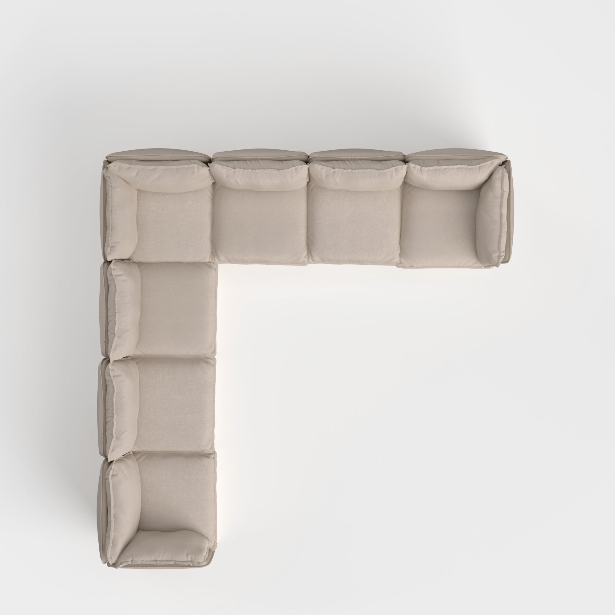 Slipcover Only - Modular Outdoor Washable 7-Seater Corner Sectional | Classic Canvas in Sand