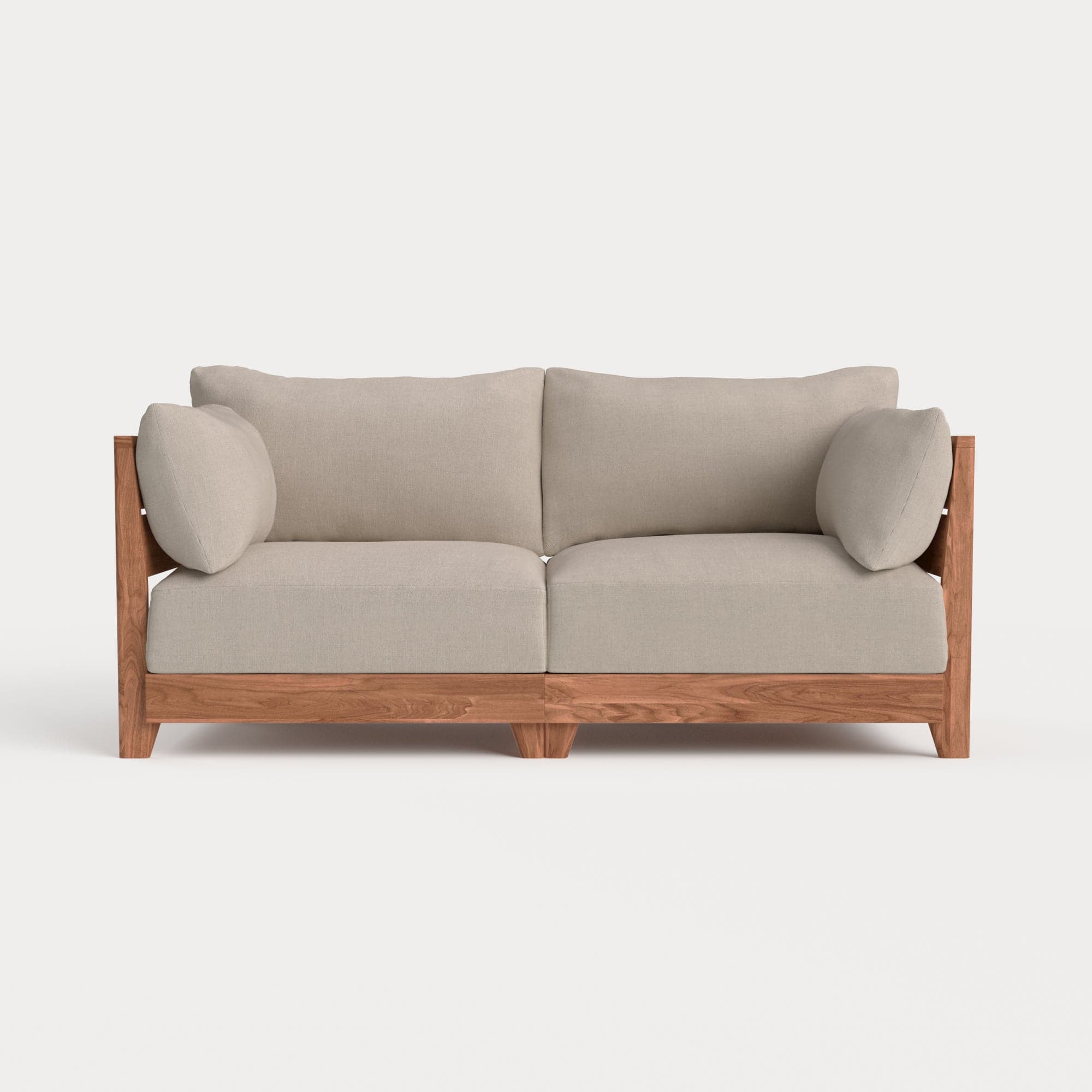 Dwell™ Modular Teak Outdoor Loveseat | Classic Canvas in Sand
