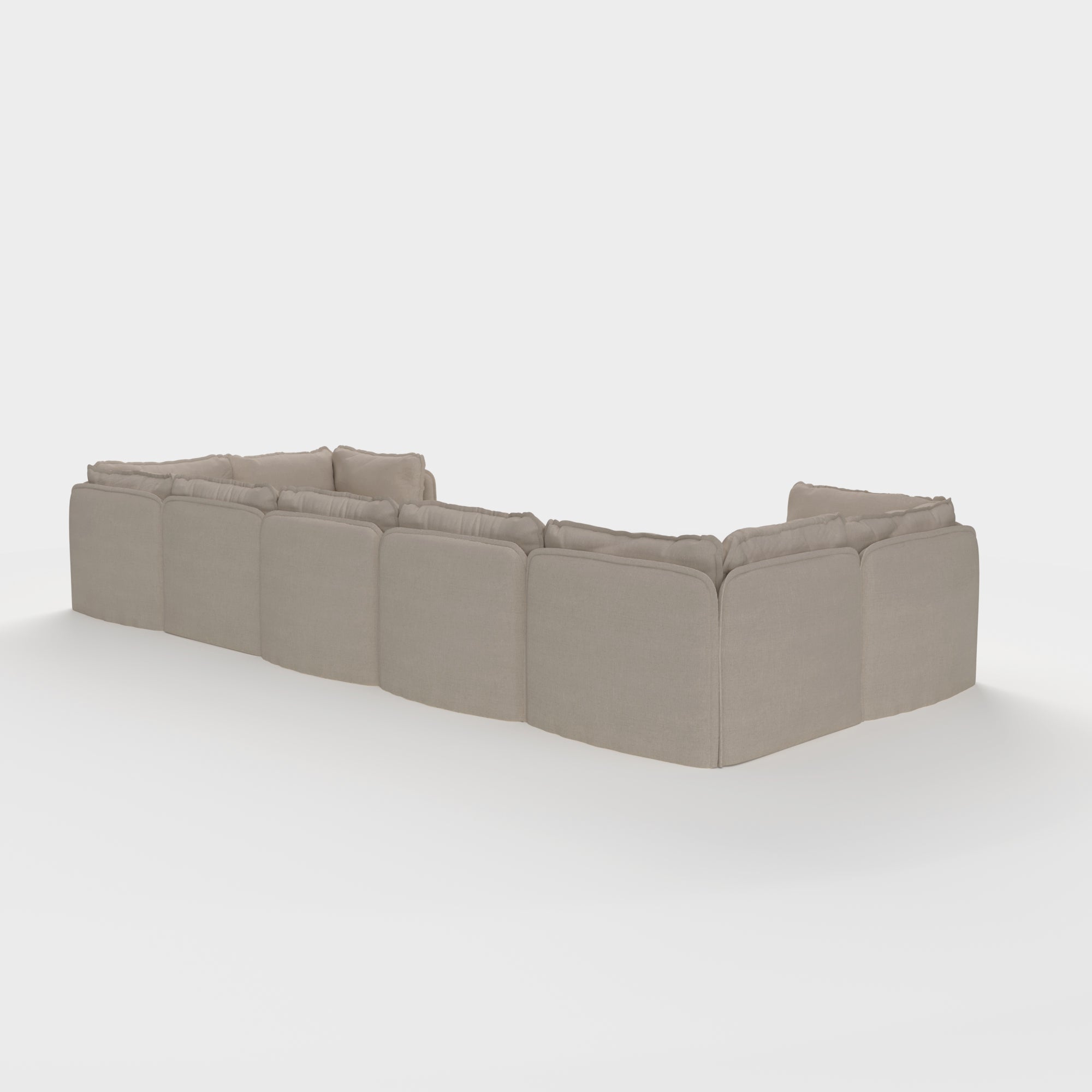 Slipcover Only - Modular Outdoor Washable 7-Seater U-Sectional | Classic Canvas in Sand
