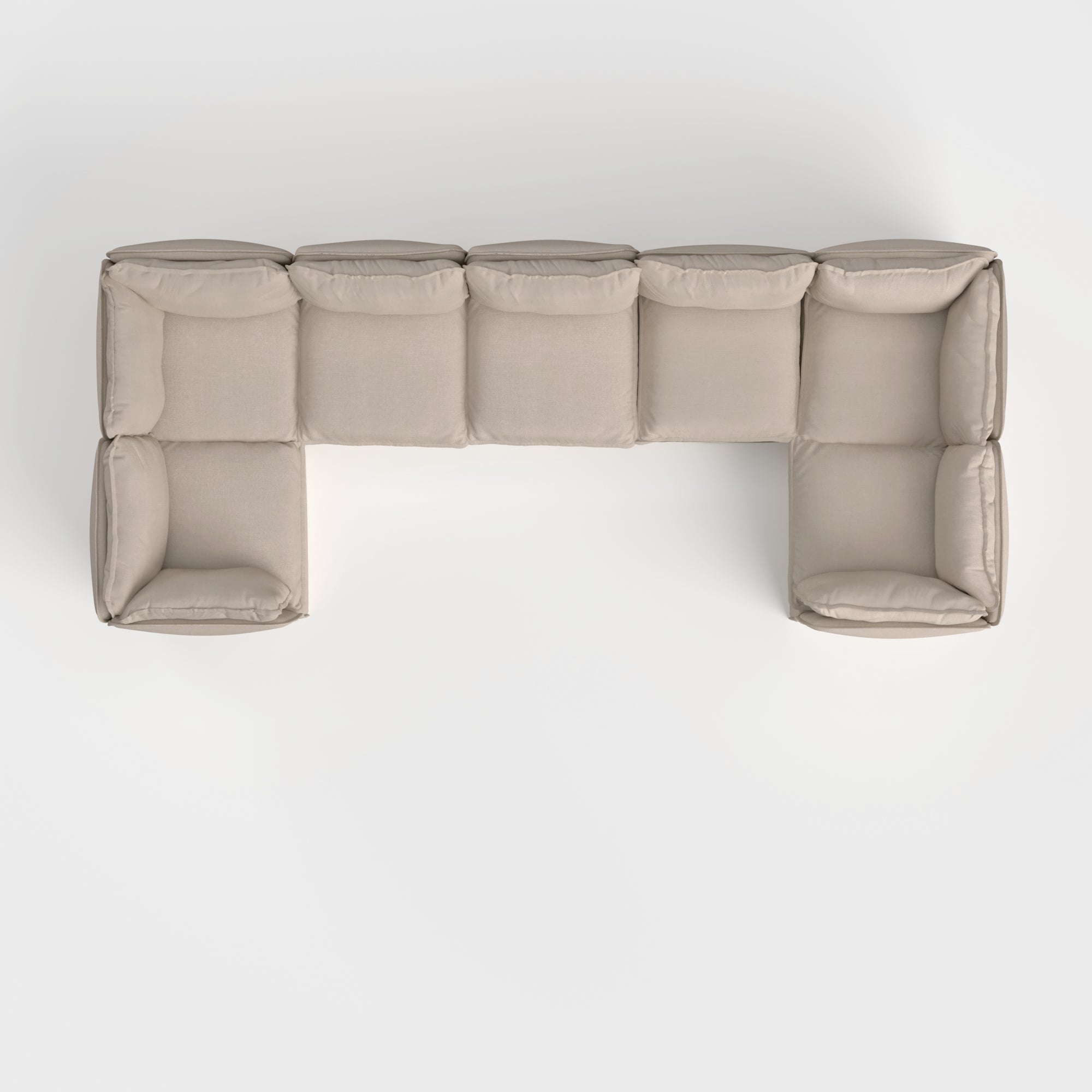 Slipcover Only - Modular Outdoor Washable 7-Seater U-Sectional | Classic Canvas in Sand