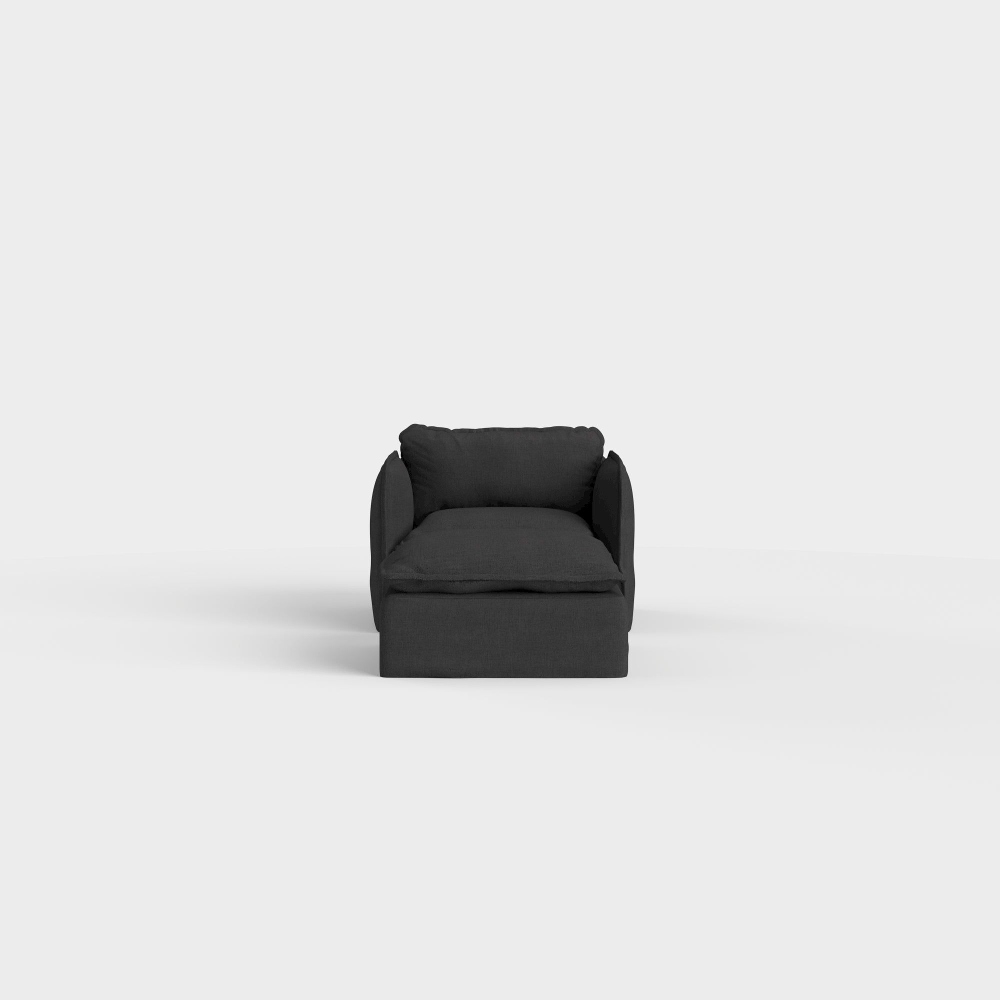 Slipcover Only - Modular Outdoor Washable Armchair & Ottoman | Classic Canvas in Charcoal