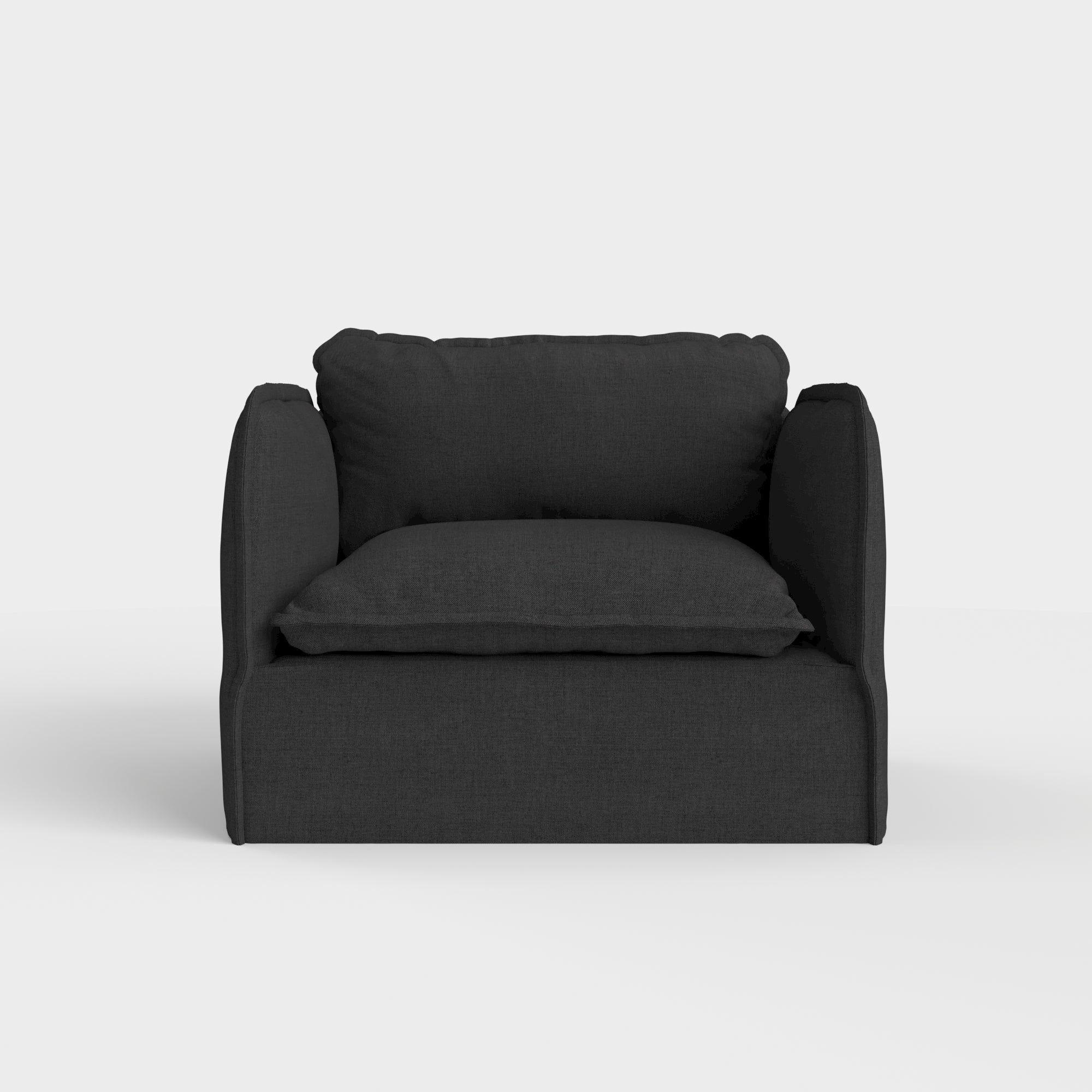 Slipcover Only - Modular Outdoor Washable Armchair | Classic Canvas in Charcoal