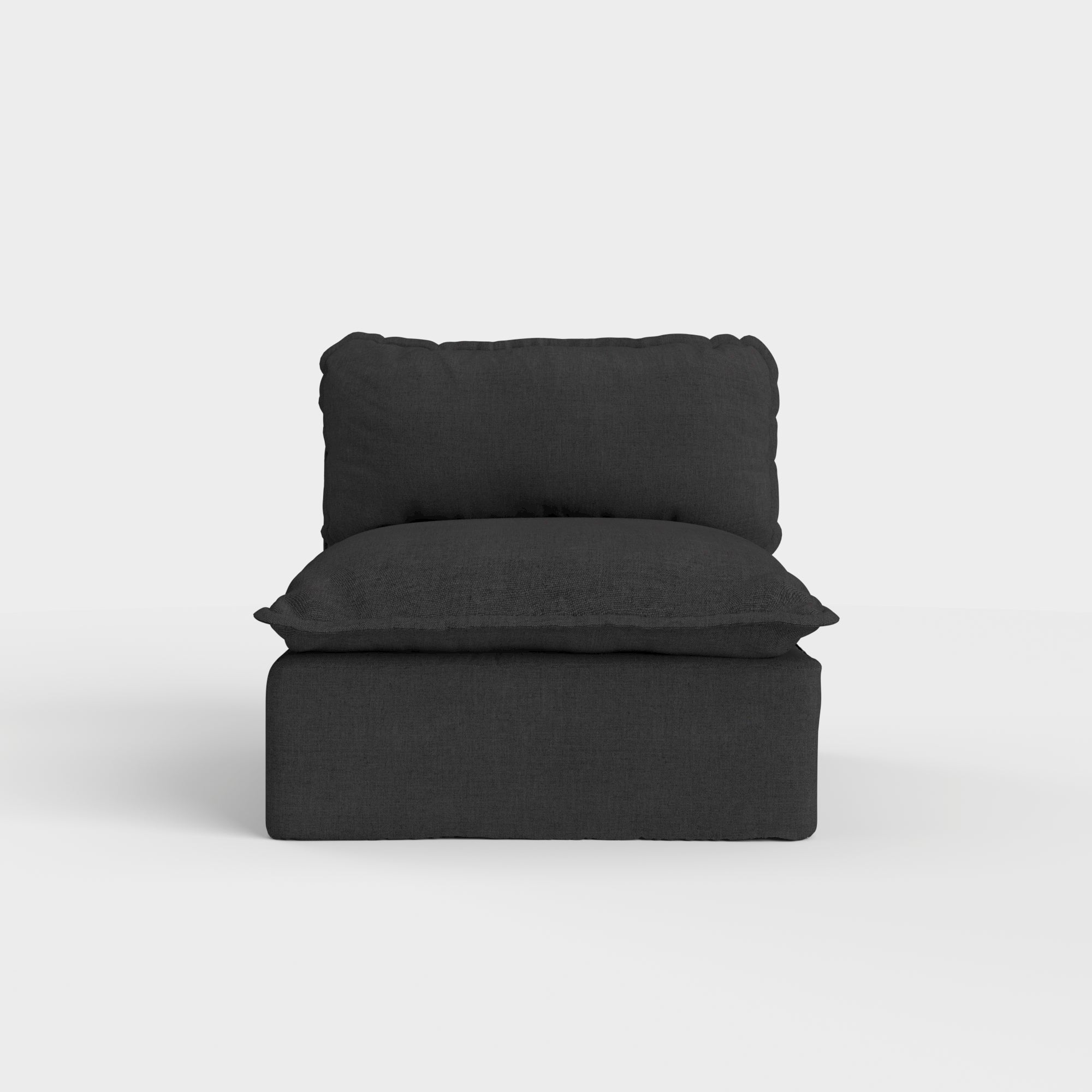 Slipcover Only - Modular Outdoor Washable Armless Chair | Classic Canvas in Charcoal