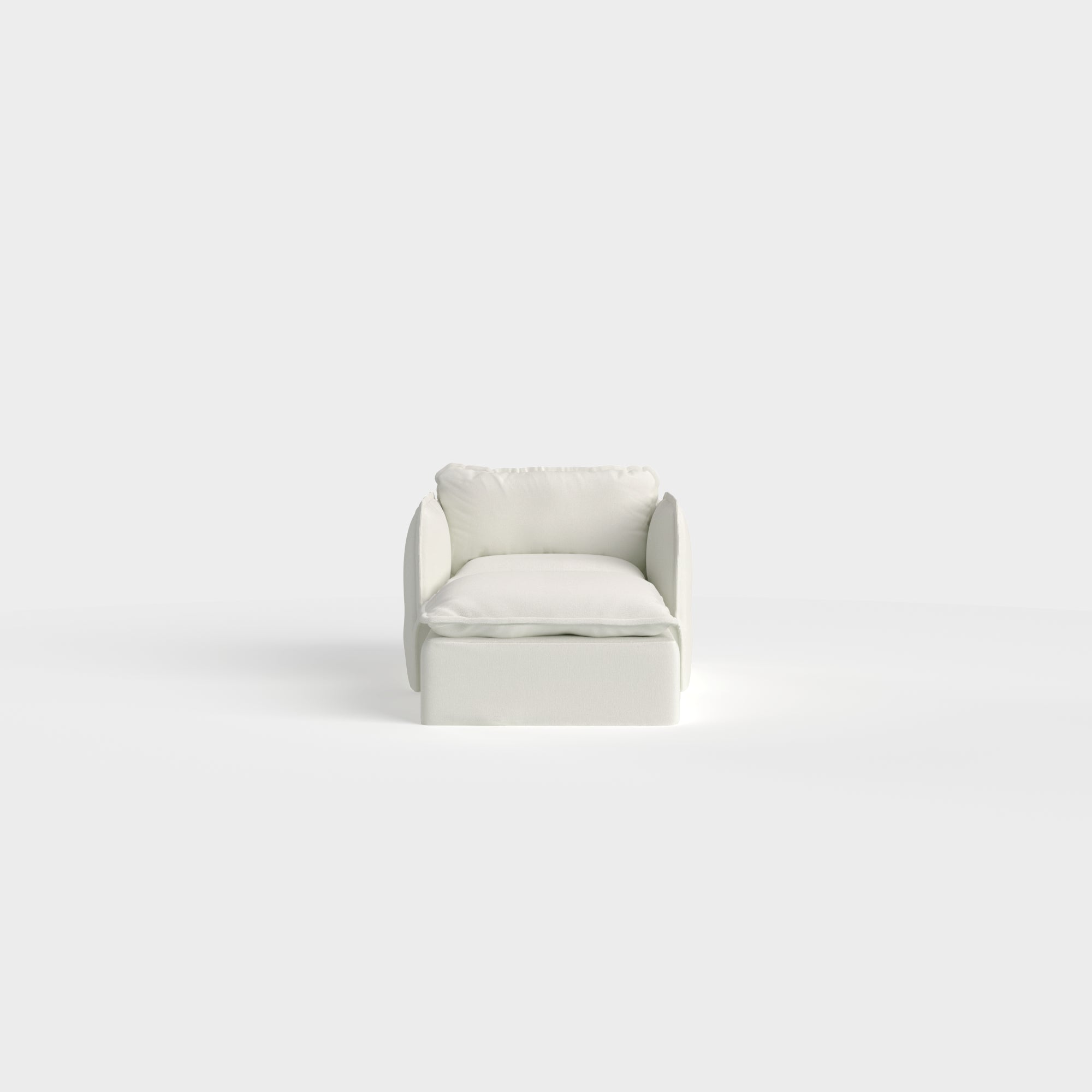 Slipcover Only - Modular Outdoor Washable Chaise Armchair | Classic Canvas in Cloud