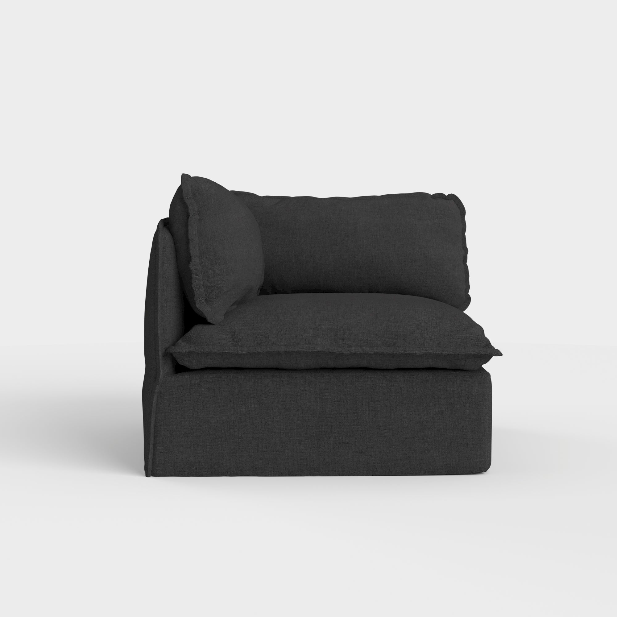 Slipcover Only - Modular Outdoor Washable End Chair | Classic Canvas in Charcoal