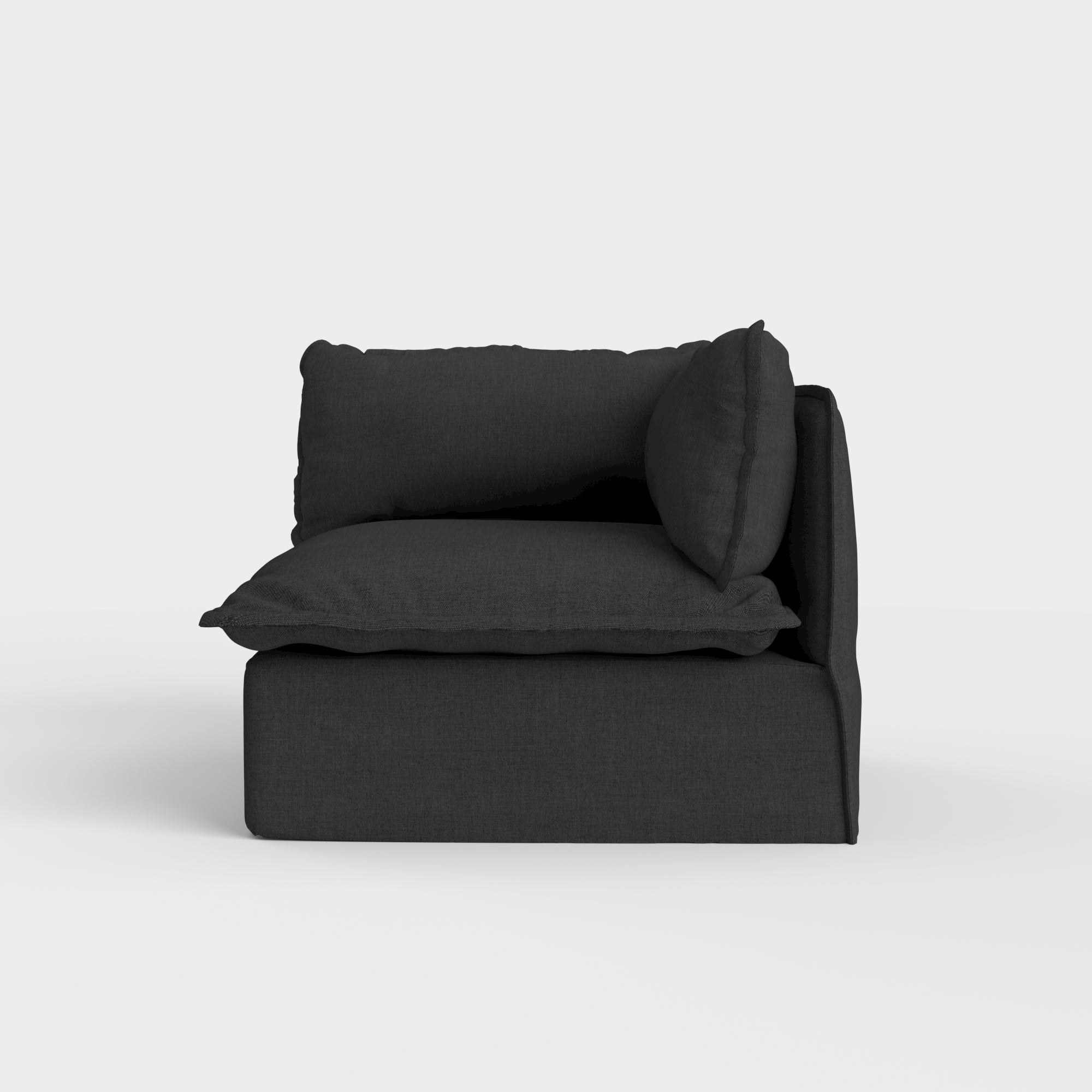 Slipcover Only - Modular Outdoor Washable End Chair | Classic Canvas in Charcoal