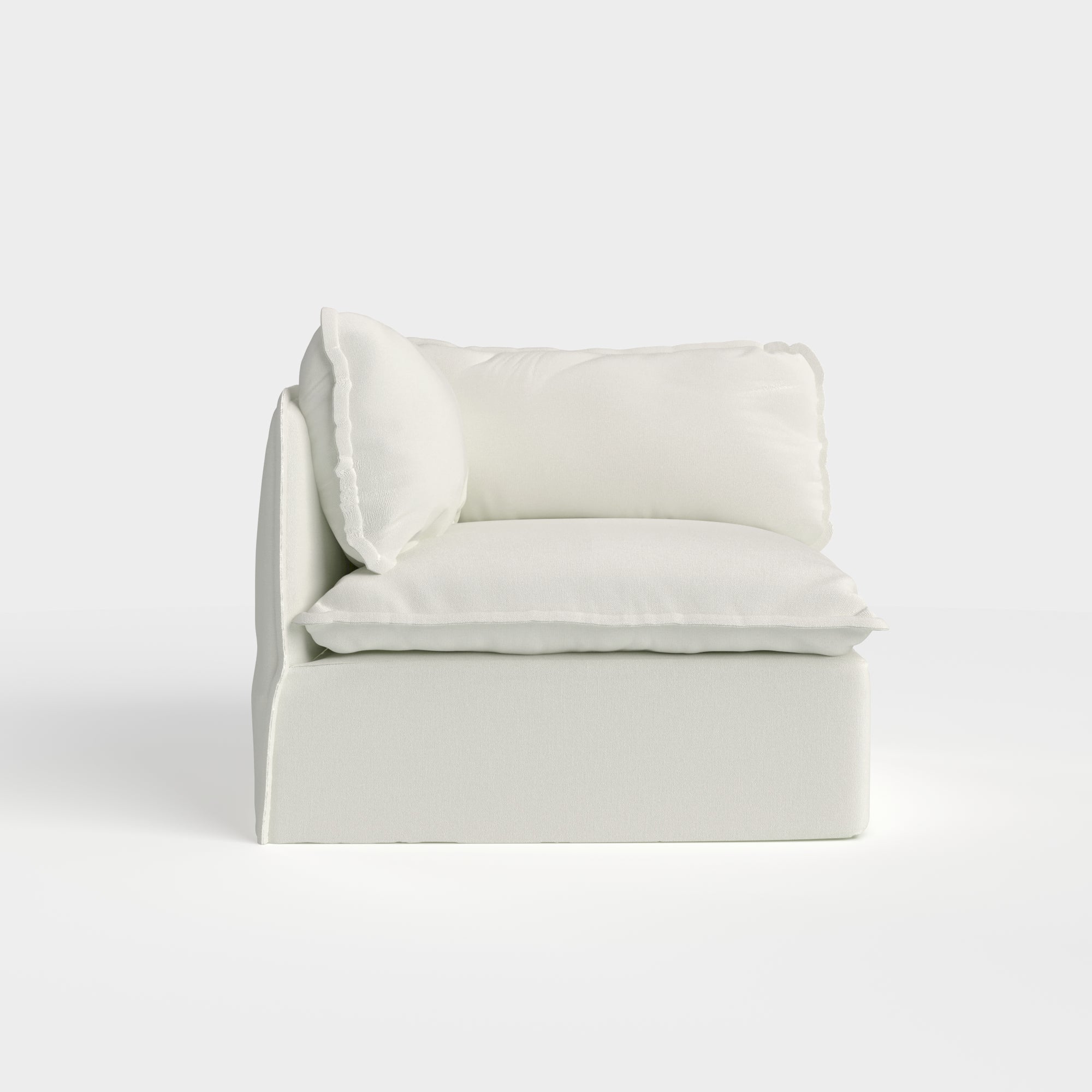 Slipcover Only - Modular Outdoor Washable End Chair | Classic Canvas in Cloud