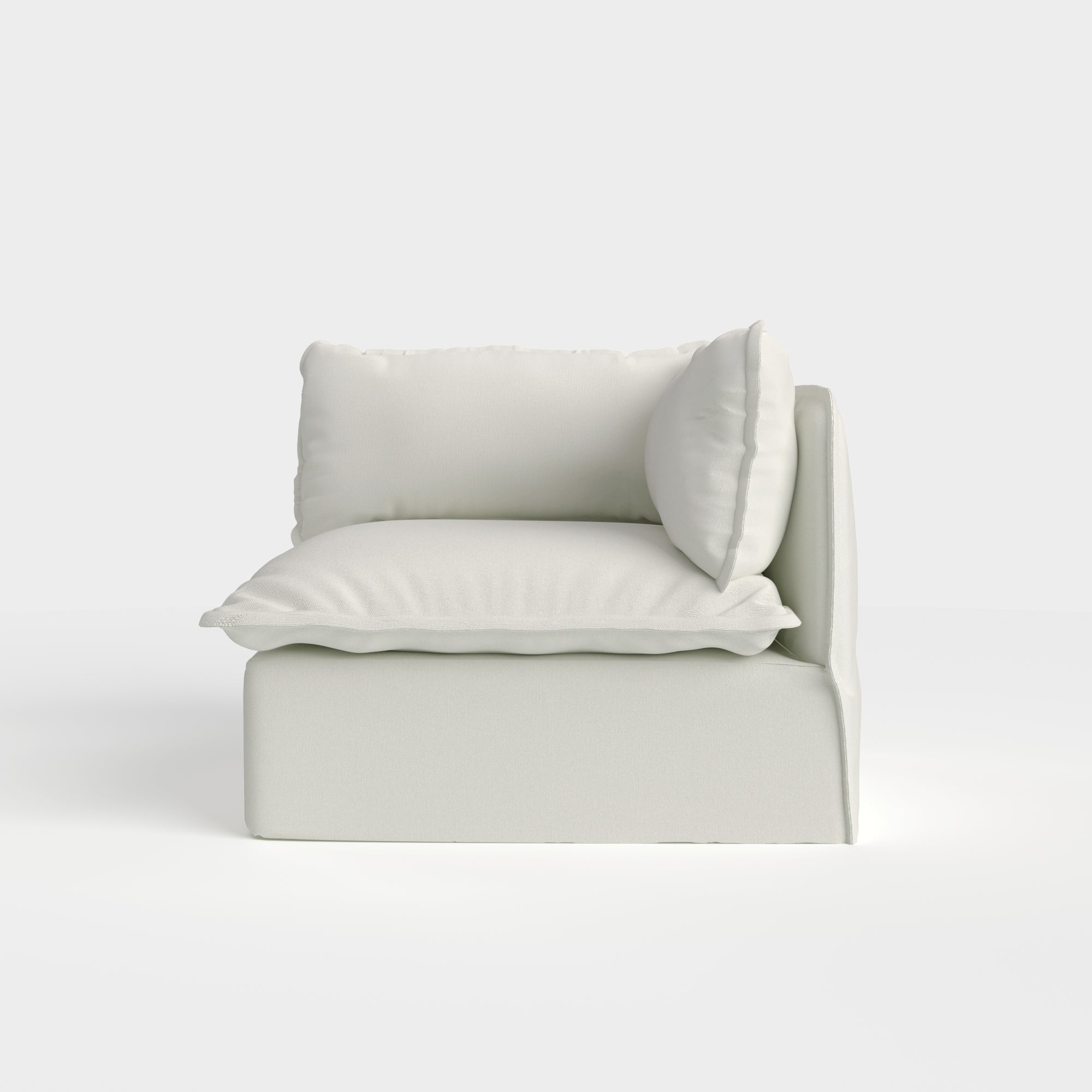 Slipcover Only - Modular Outdoor Washable End Chair | Classic Canvas in Cloud