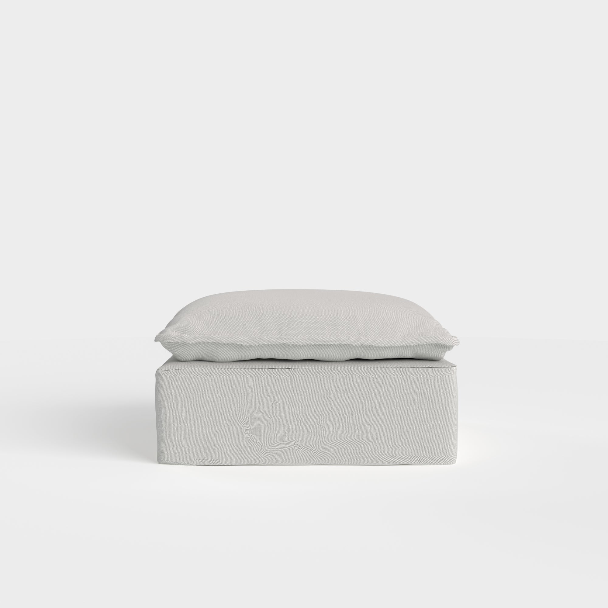 Slipcover Only - Modular Outdoor Washable Ottoman | Nano Slubweave in Mist
