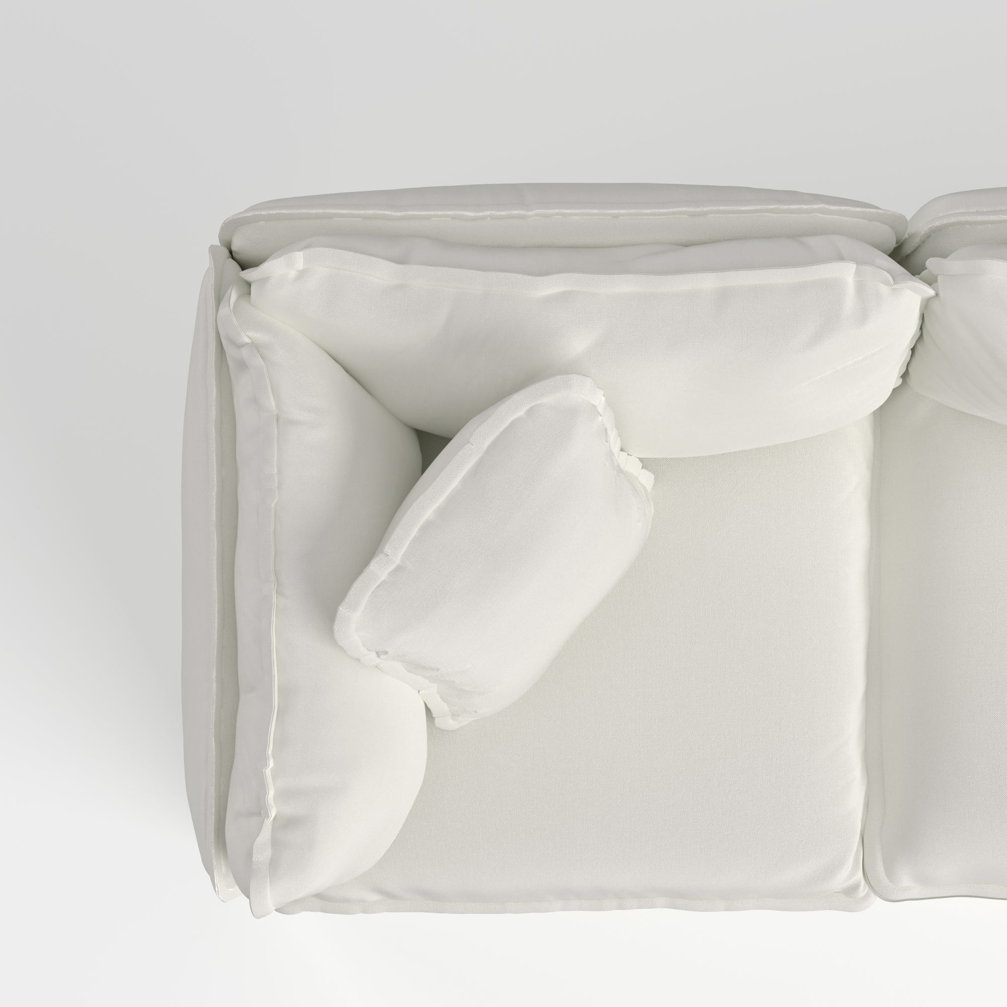 Square Trim Accent Pillow | Classic Canvas in Cloud