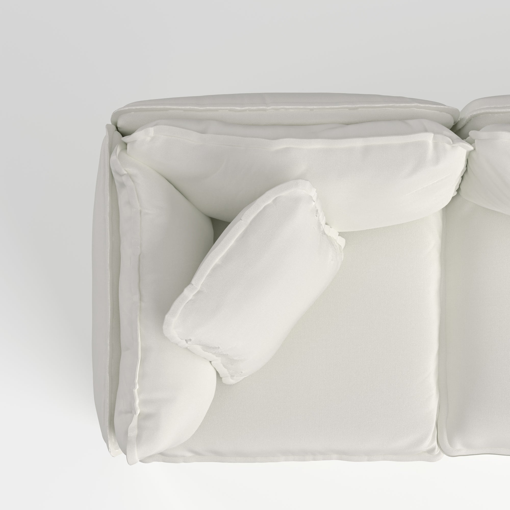 Square Trim Accent Pillow | Classic Canvas in Cloud
