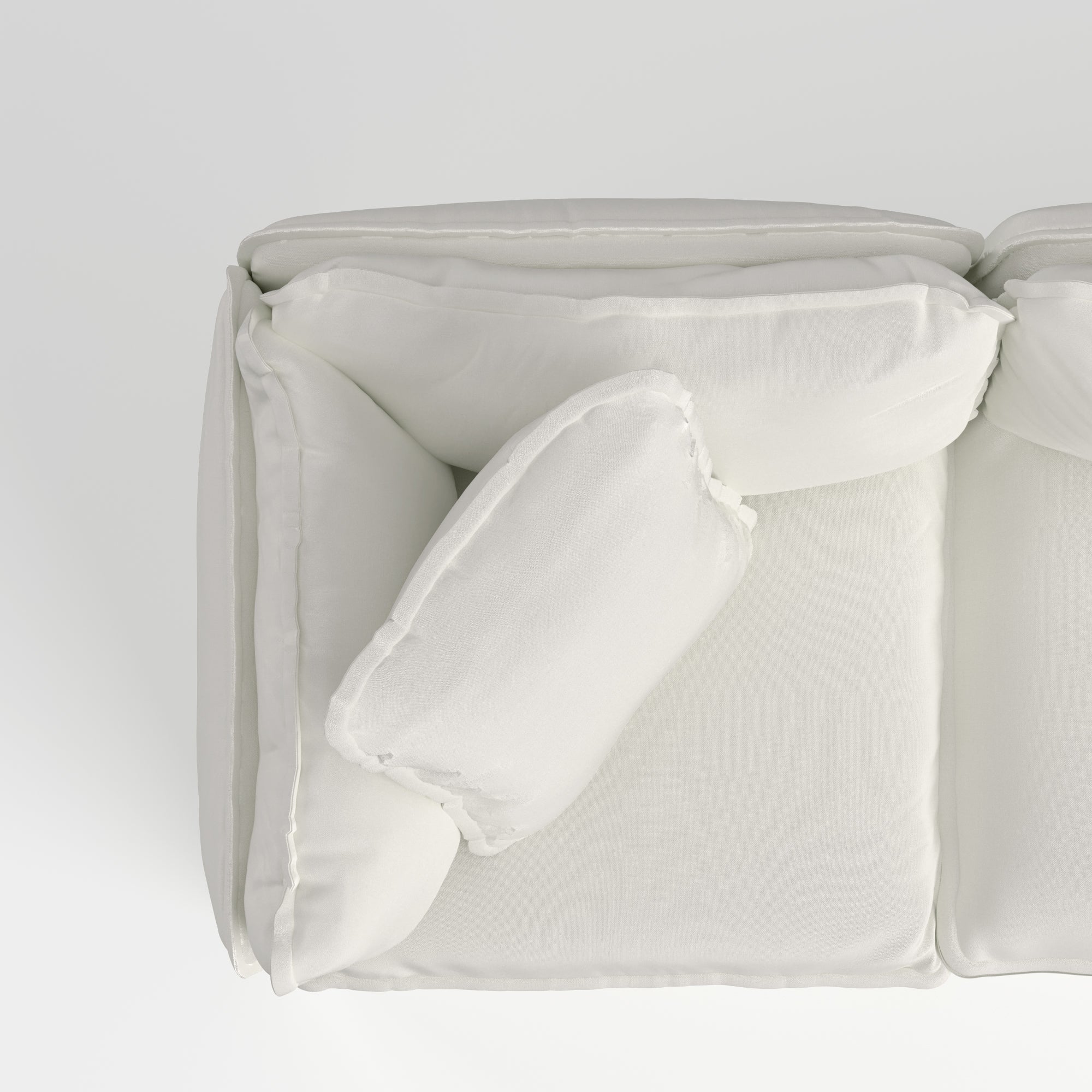 Square Trim Accent Pillow | Classic Canvas in Cloud