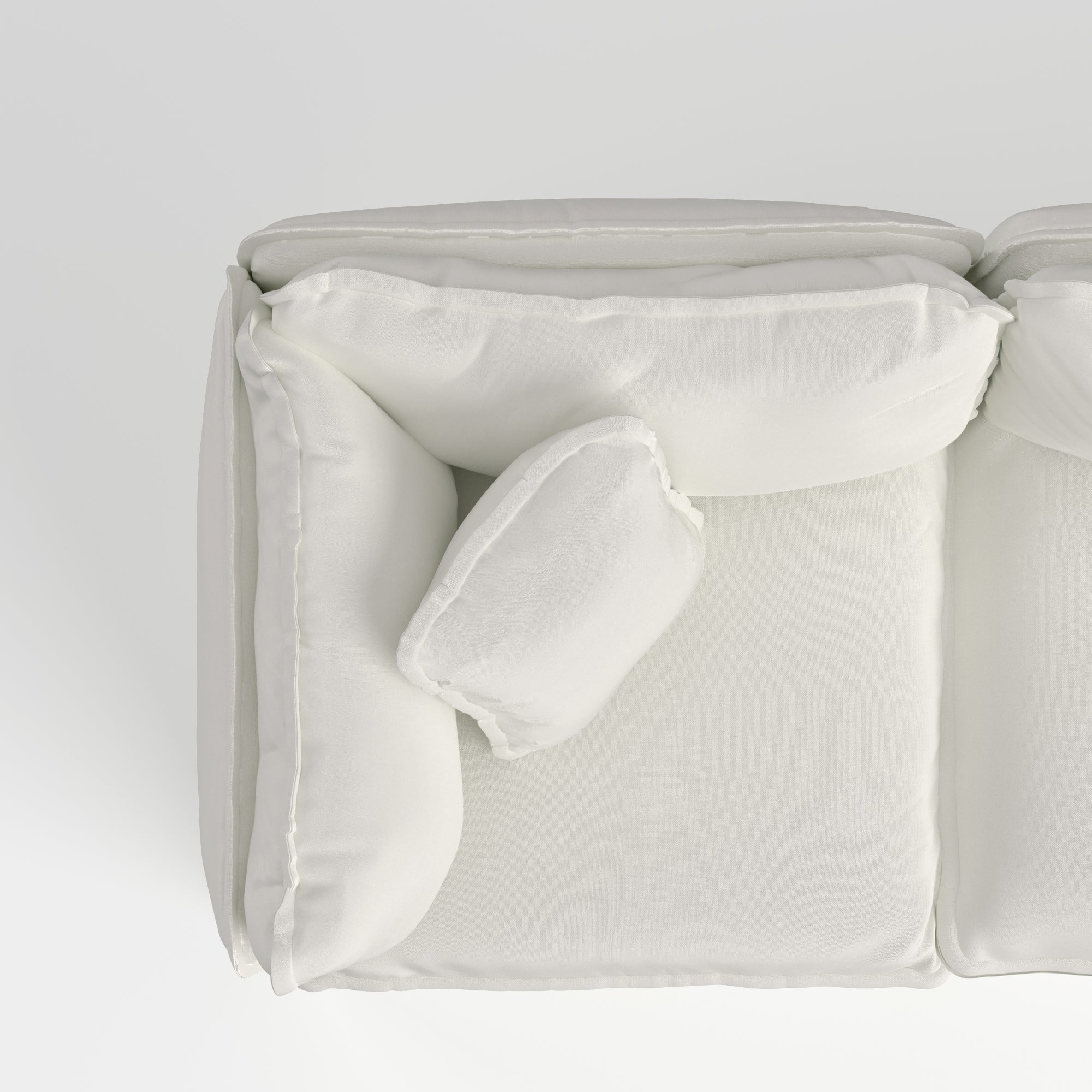 Square Trim Accent Pillow | Classic Canvas in Cloud