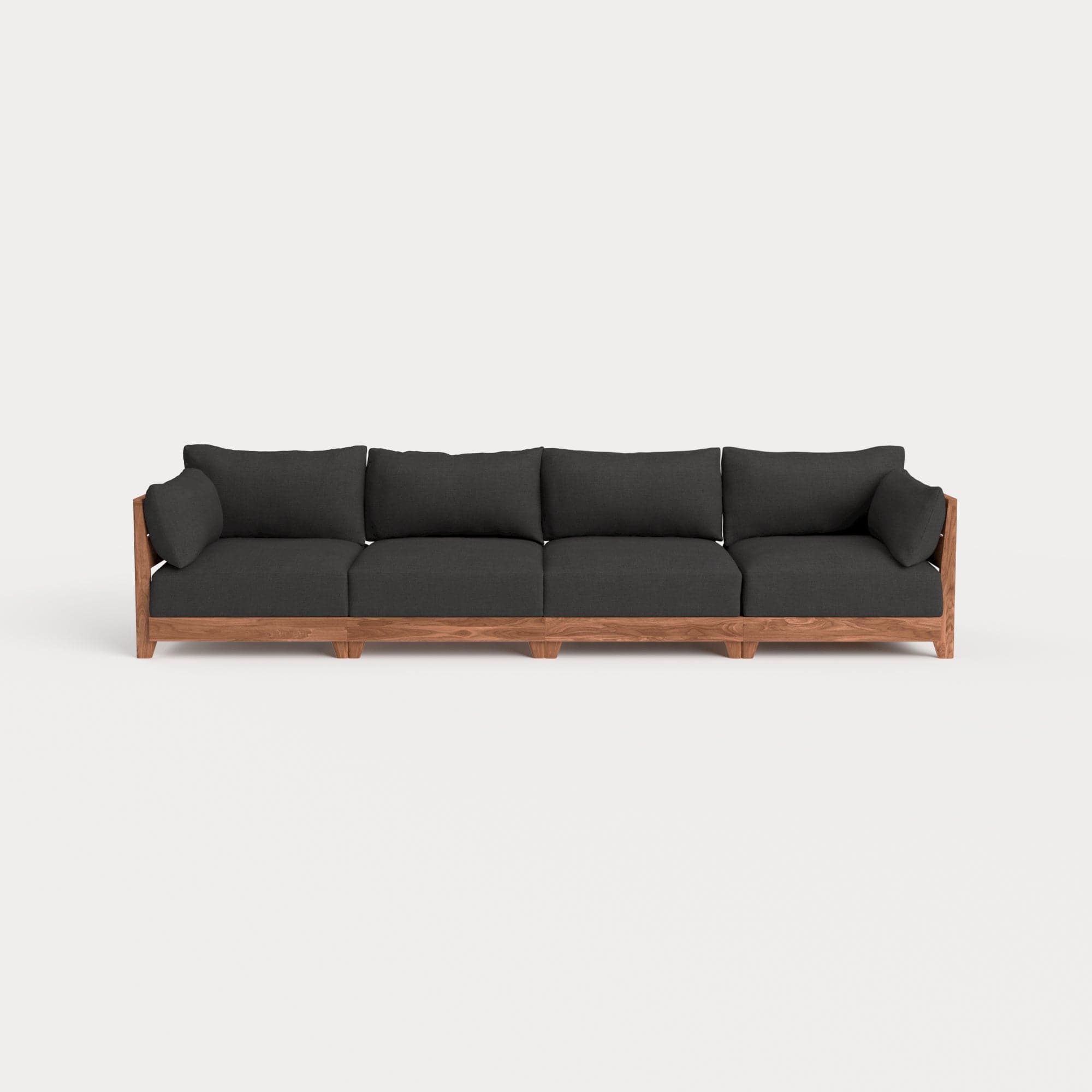 Dwell™ Modular Teak Outdoor 4-Seater Sofa | Classic Canvas in Charcoal