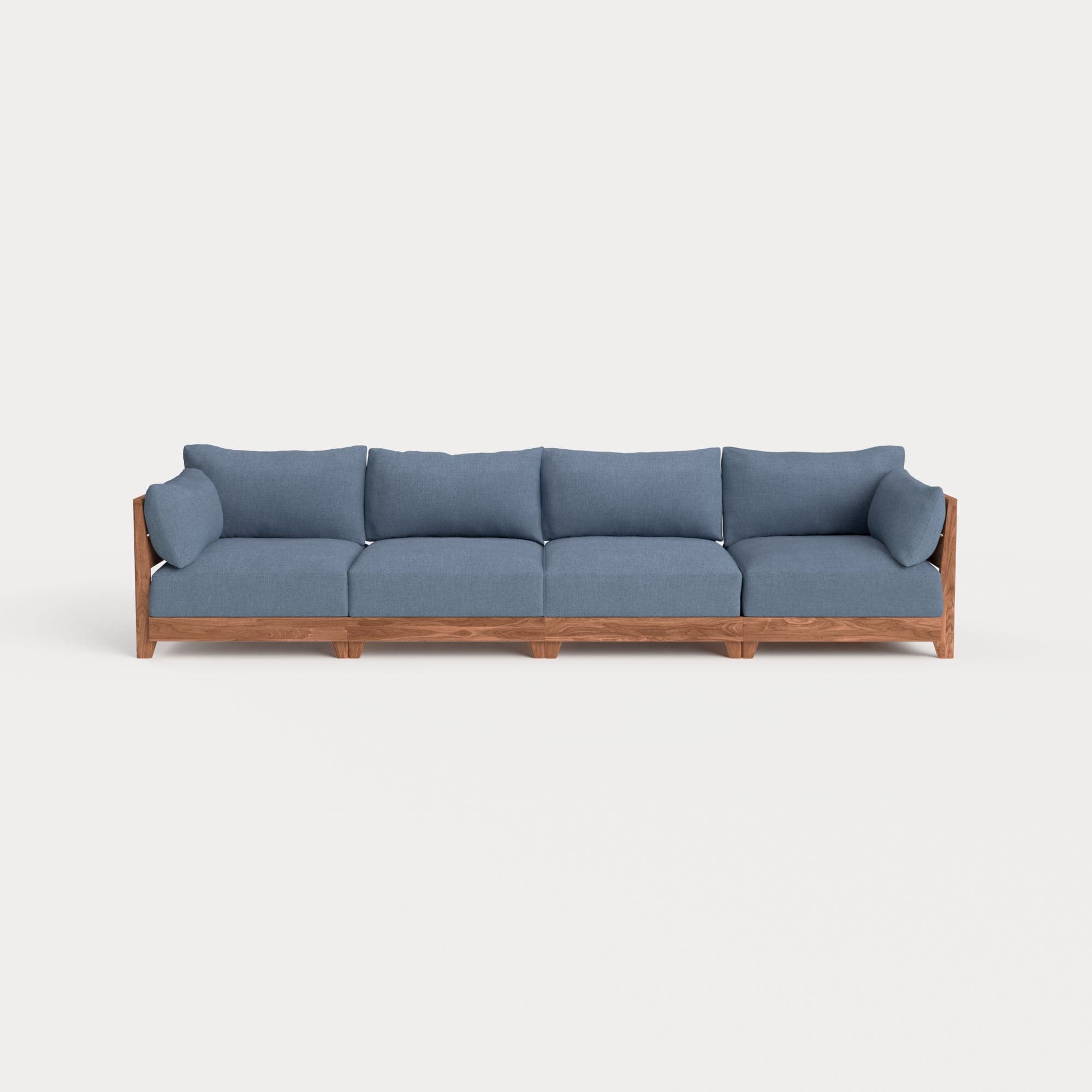 Dwell™ Modular Teak Outdoor 4-Seater Sofa | Classic Canvas in Ocean