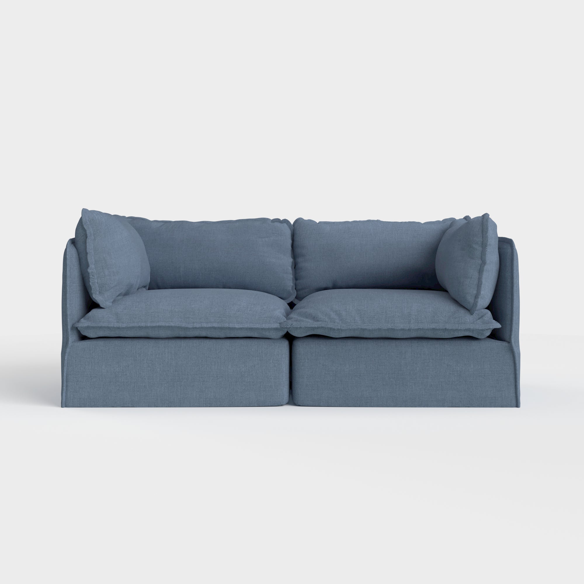Modular Outdoor Washable 2-Seater | Classic Canvas in Ocean