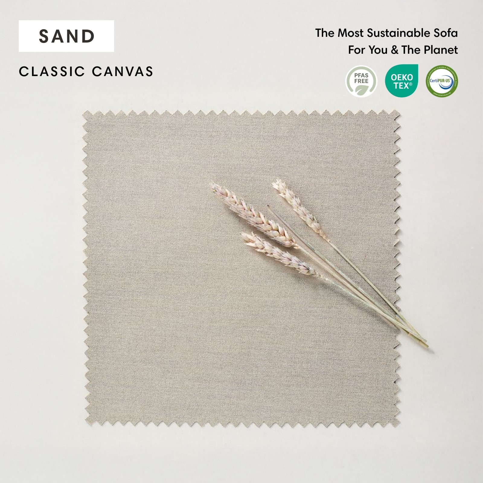 Modular Outdoor Washable 4-Seater Sectional | Classic Canvas in Sand