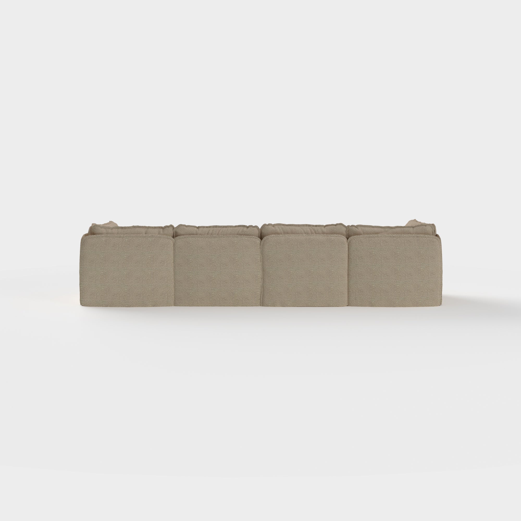 Modular Outdoor Washable 4-Seater | Alfresco Boucle in Cashew