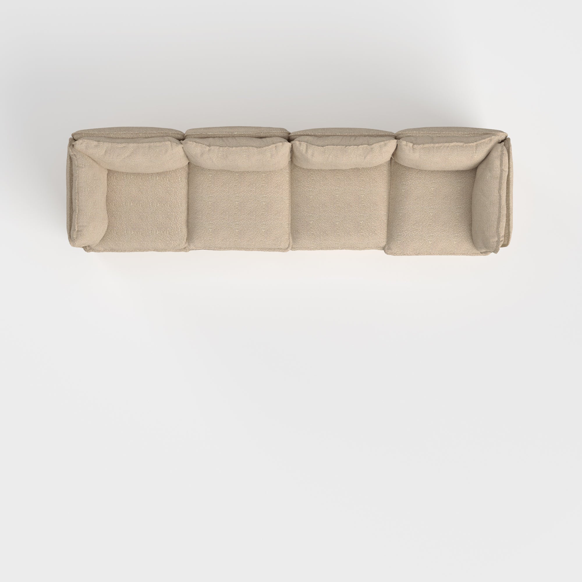 Modular Outdoor Washable 4-Seater | Alfresco Boucle in Cashew