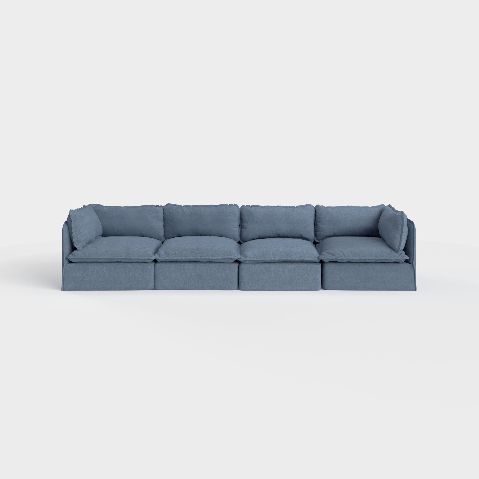 Modular Outdoor Washable 4-Seater | Classic Canvas in Ocean