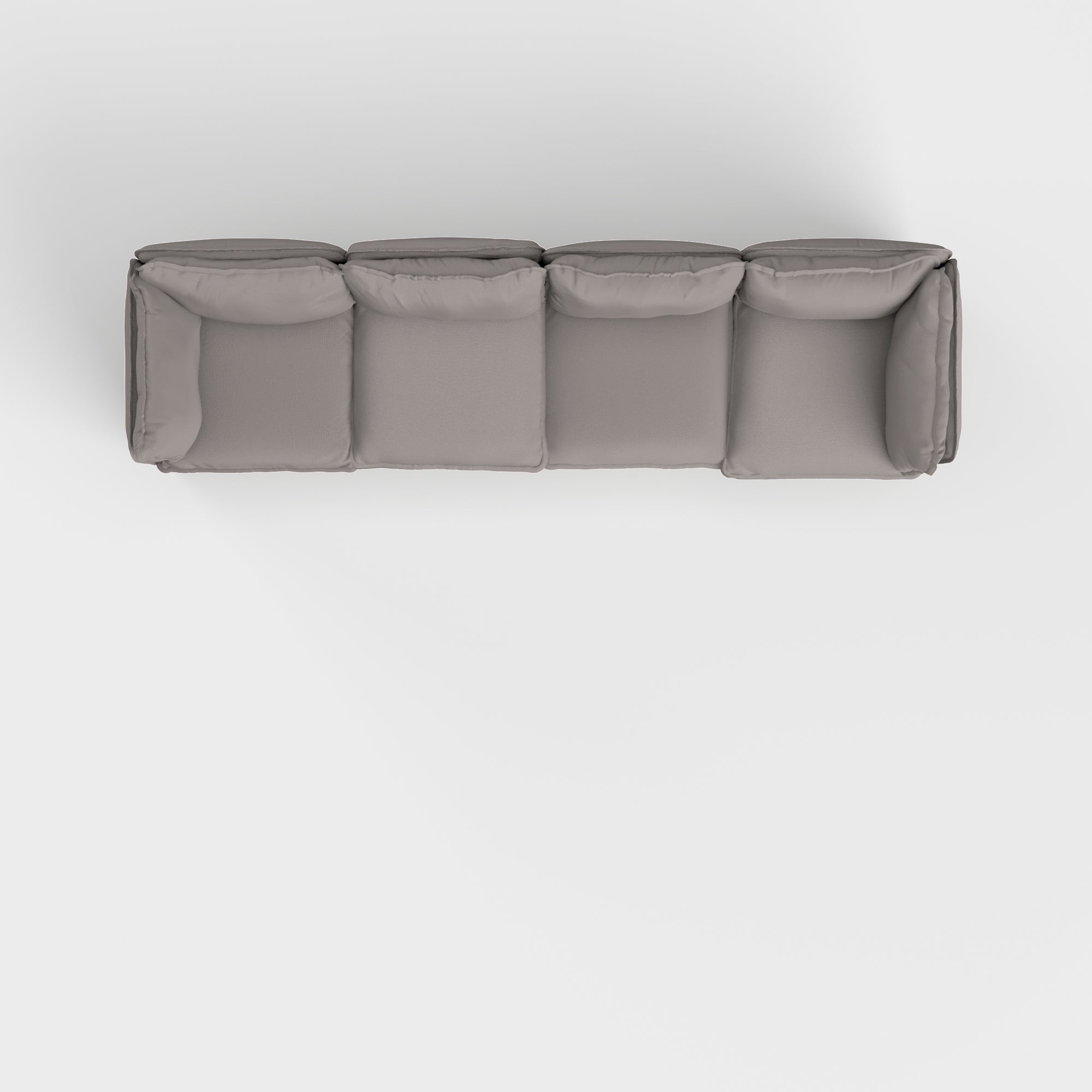 Modular Outdoor Washable 4-Seater | Nano Slubweave in Haze Gray