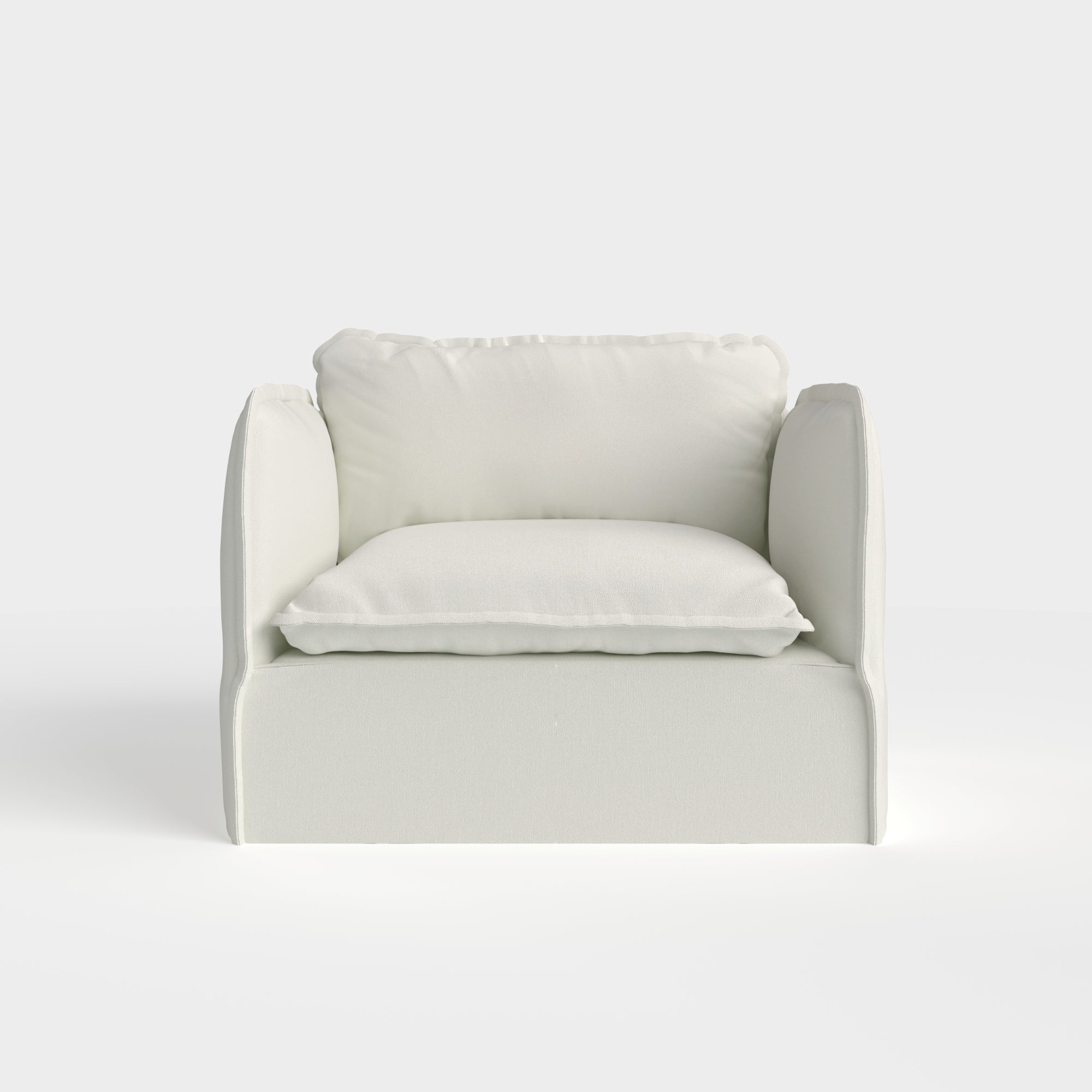 Modular Outdoor Washable Armchair | Classic Canvas in Cloud