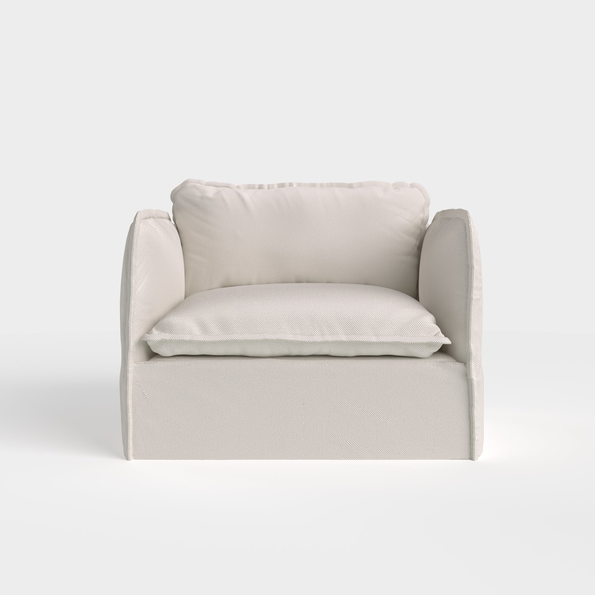 Modular Outdoor Washable Armchair | Nano Slubweave in Chai