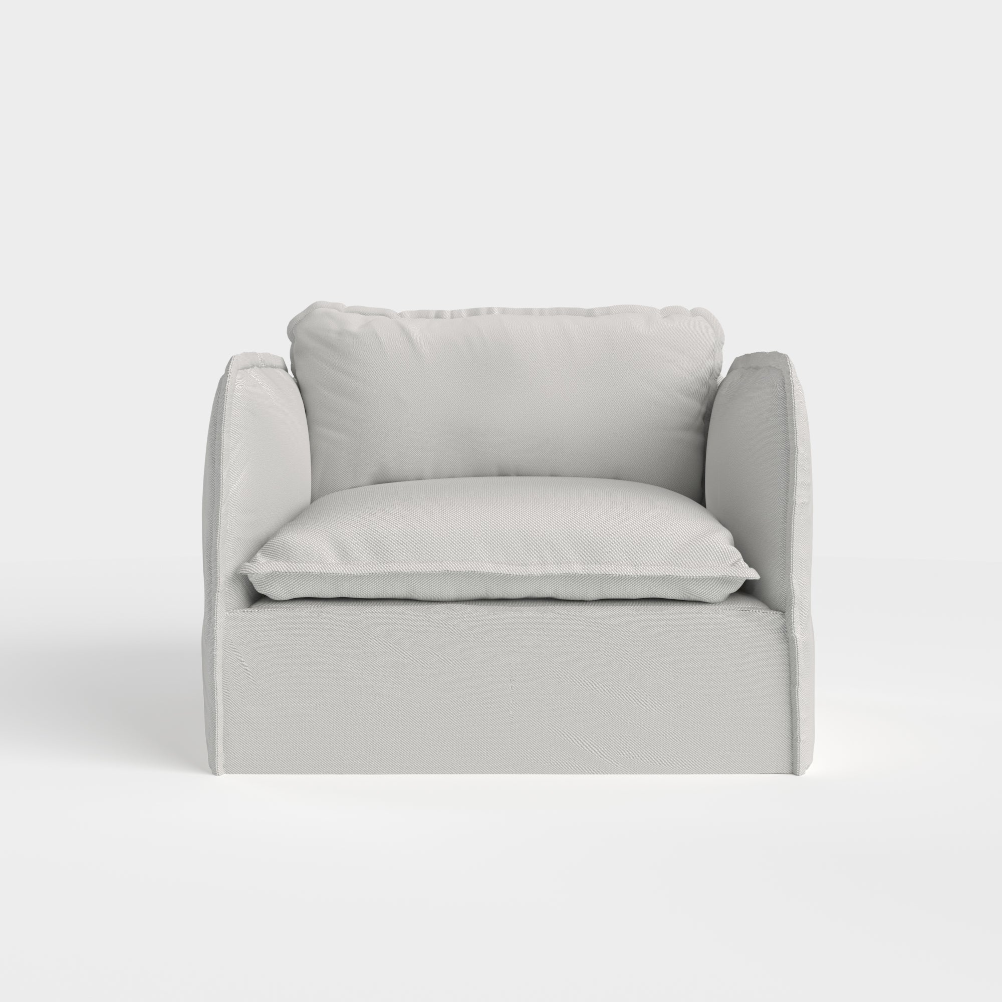 Modular Outdoor Washable Armchair | Nano Slubweave in Mist