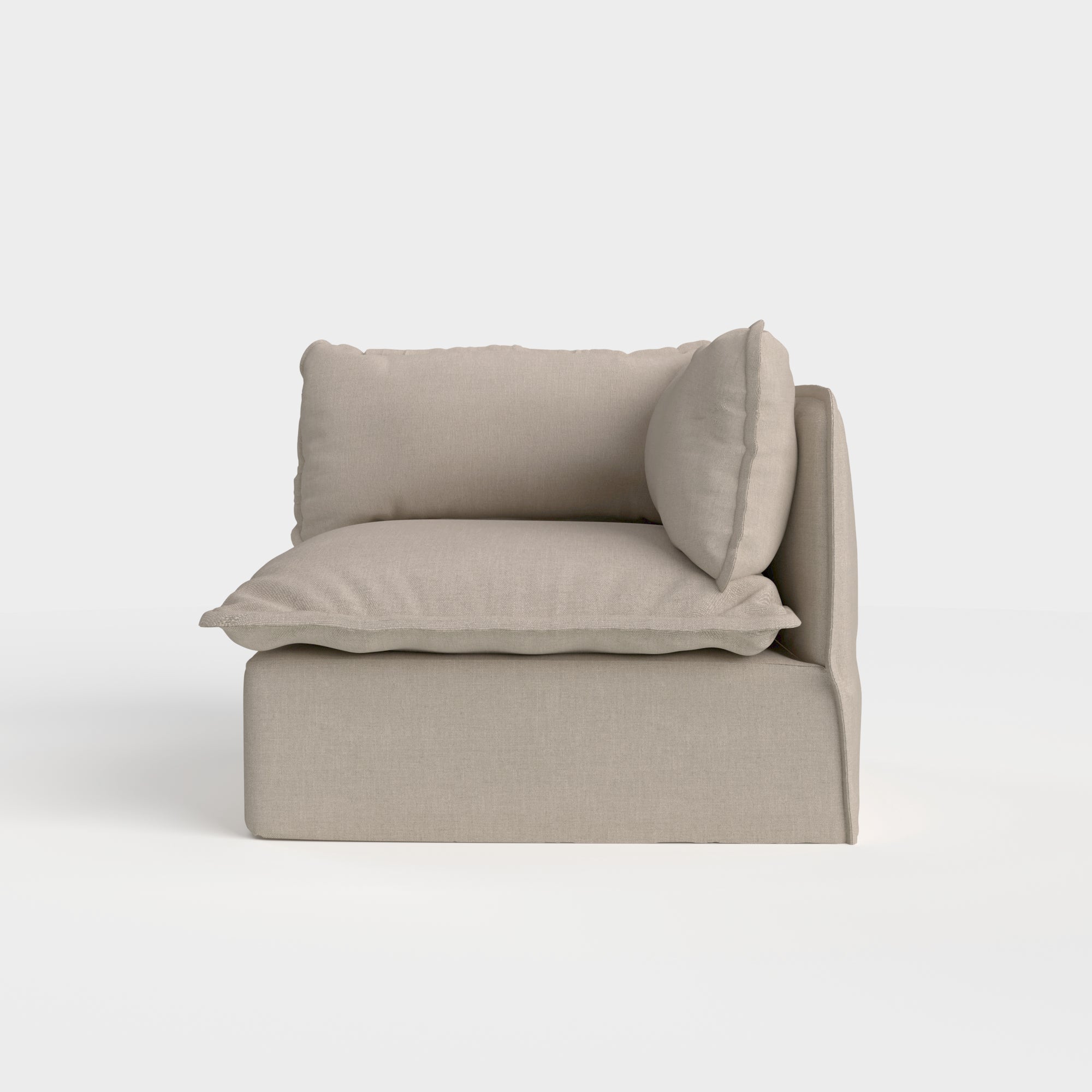 Modular Outdoor Washable End Chair | Classic Canvas in Sand