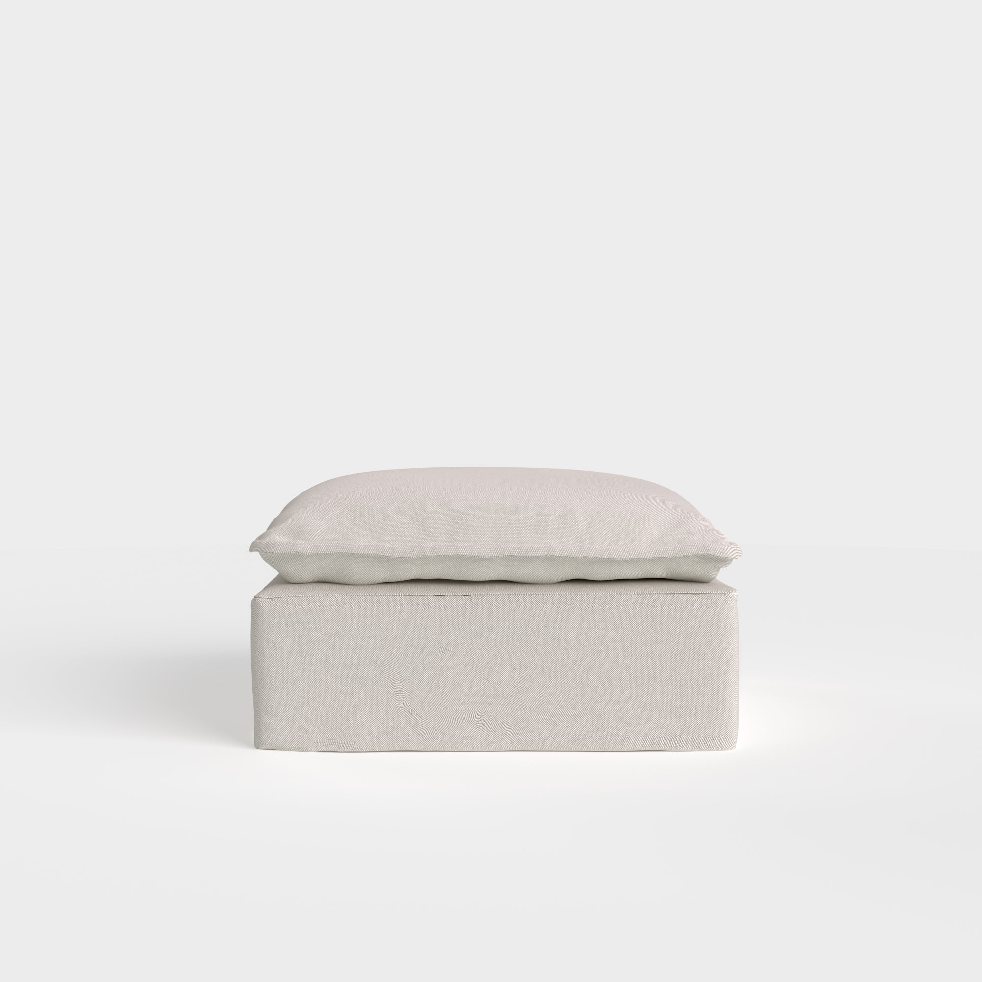 Modular Outdoor Washable Ottoman | Nano Slubweave in Chai